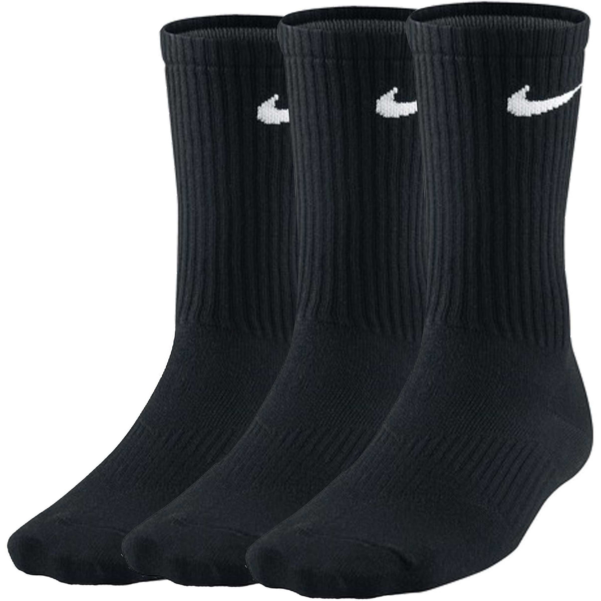 Nike Lightweight Crew Tennissokker Pakke med 3 Unisex - sort, hvid Nike Lightweight Crew Tennissokker Pakke med 3 Unisex - sort, hvid