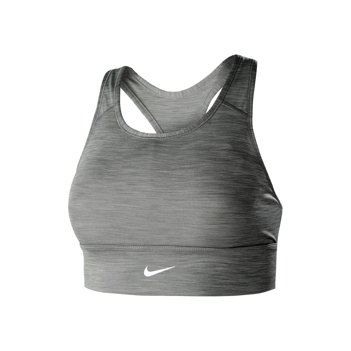 Nike Swoosh Long Line Sports-BH Damer - grå, hvid Nike Swoosh Long Line Sports-BH Damer - grå, hvid