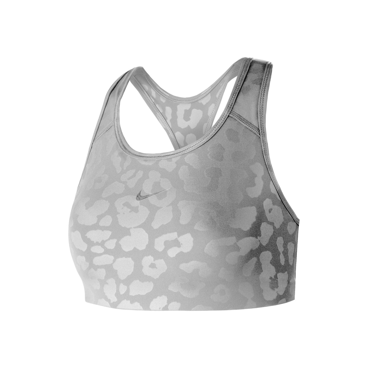 Nike Dri-Fit Leopard Shine Sports-BH Damer - grå, hvid Nike Dri-Fit Leopard Shine Sports-BH Damer - grå, hvid