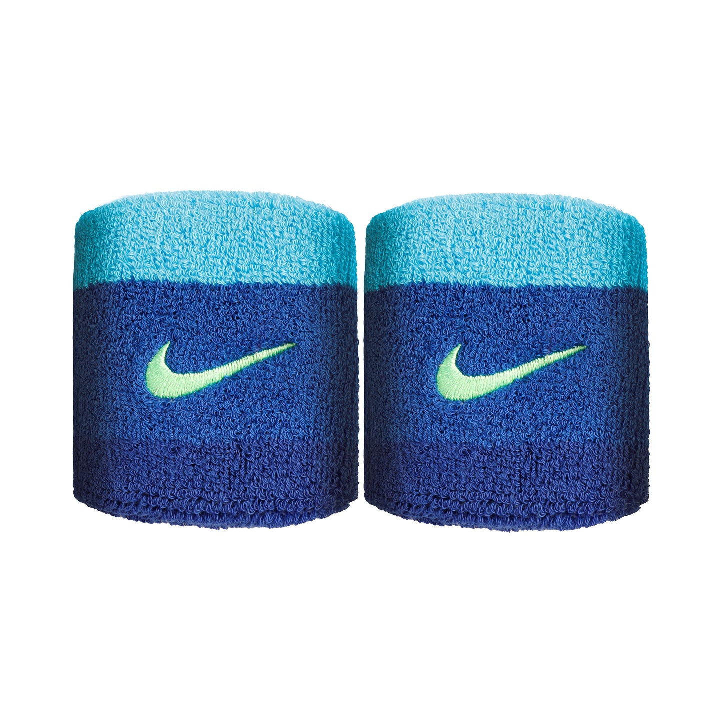 Nike Swoosh Svedbånd Pakke med 2 kort - blå, grøn Nike Swoosh Svedbånd Pakke med 2 kort - blå, grøn