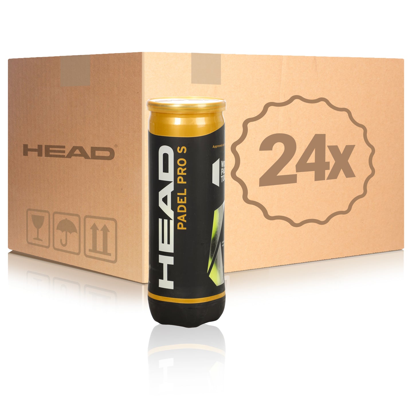 HEAD 24x dåse med 3 Padel Pro S I karton HEAD 24x dåse med 3 Padel Pro S I karton