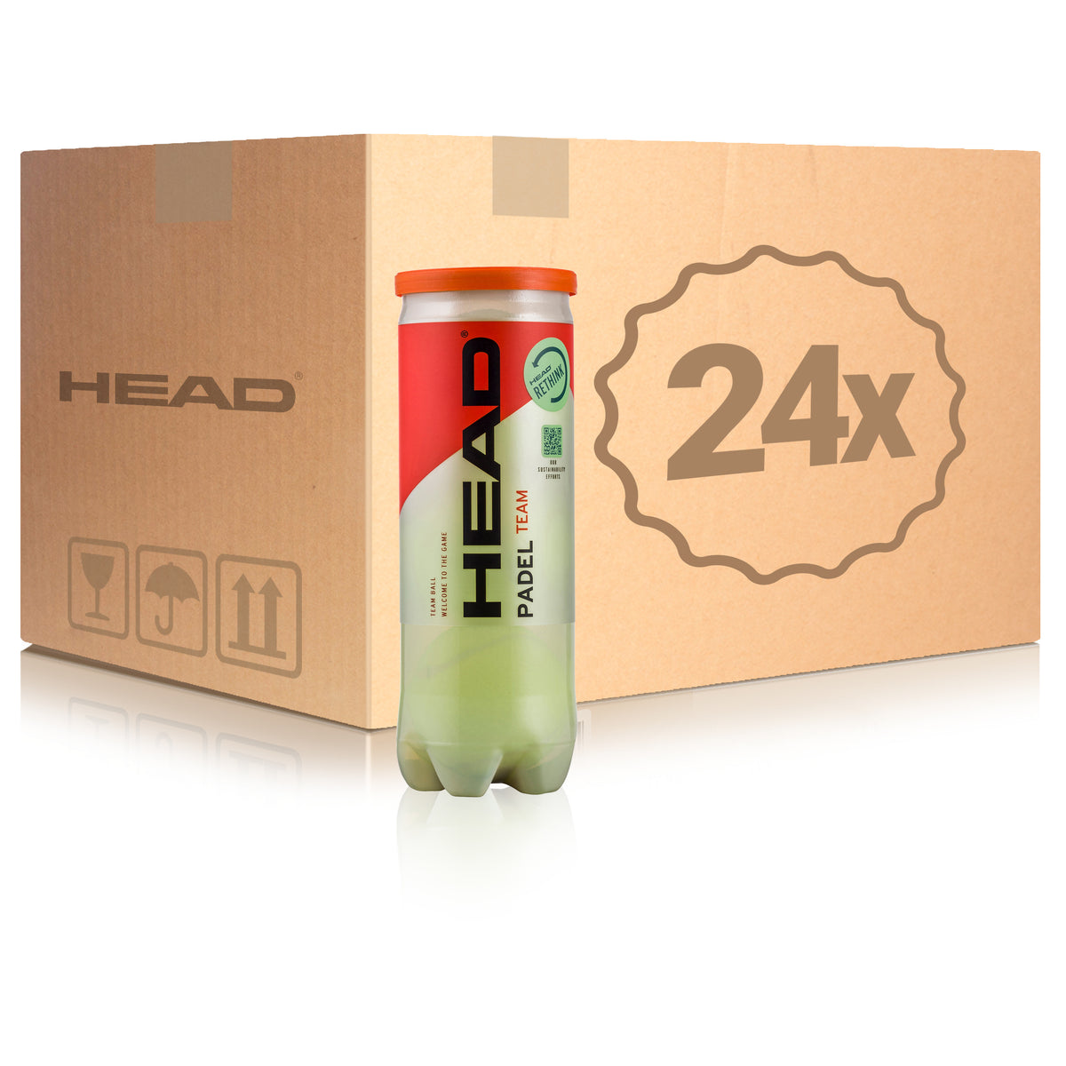 HEAD 24x dåse med 3 Padel Team HEAD 24x dåse med 3 Padel Team