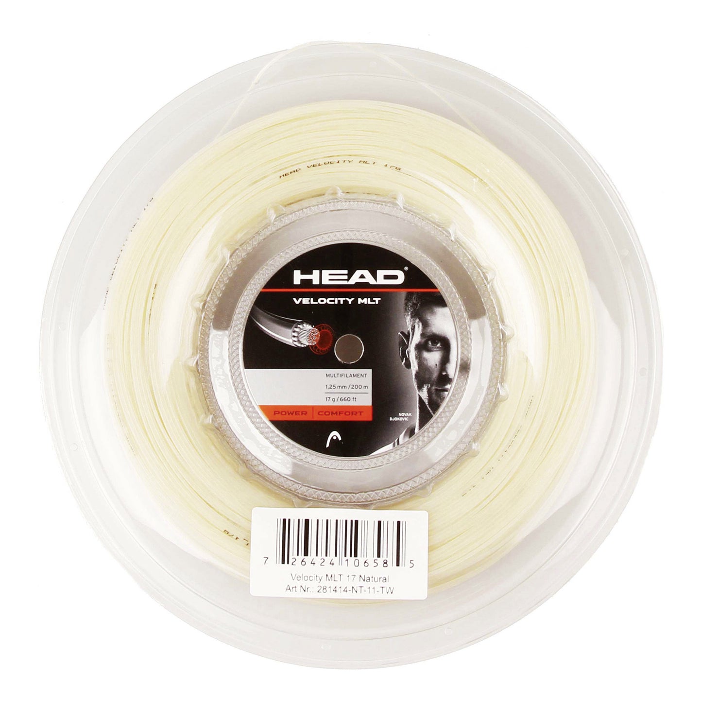 HEAD Velocity MLT Strenge,Rulle 200m-Naturfarvet HEAD Velocity MLT Strenge,Rulle 200m-Naturfarvet