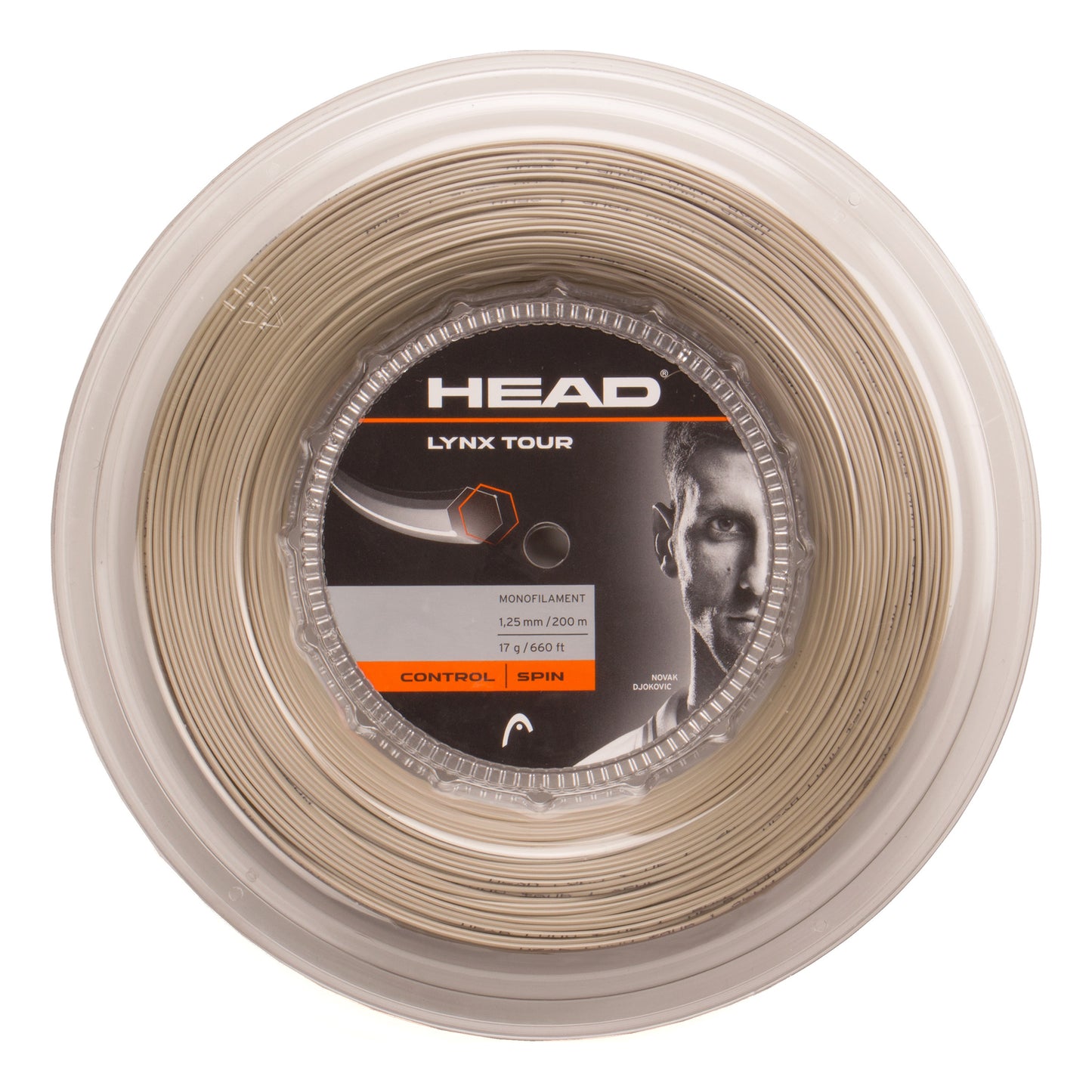 HEAD Lynx Tour Reel Strenge,Rulle 200m-Naturfarvet HEAD Lynx Tour Reel Strenge,Rulle 200m-Naturfarvet