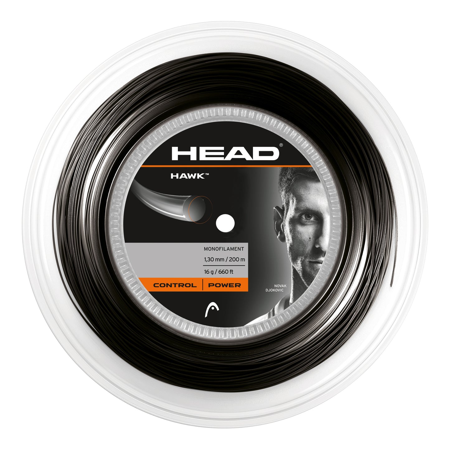 HEAD Hawk Strenge,Rulle 200m-Sort HEAD Hawk Strenge,Rulle 200m-Sort