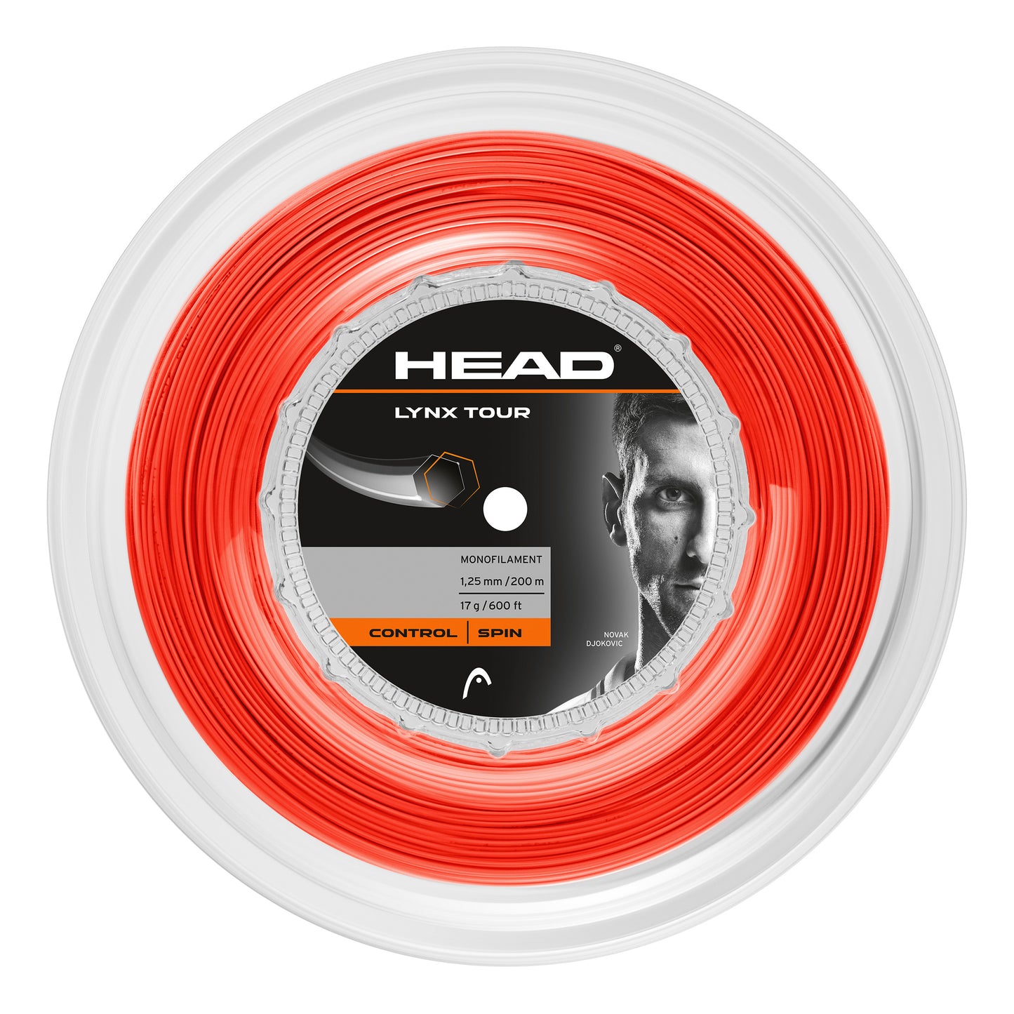 HEAD Lynx Tour Reel Strenge,Rulle 200m-Orange HEAD Lynx Tour Reel Strenge,Rulle 200m-Orange