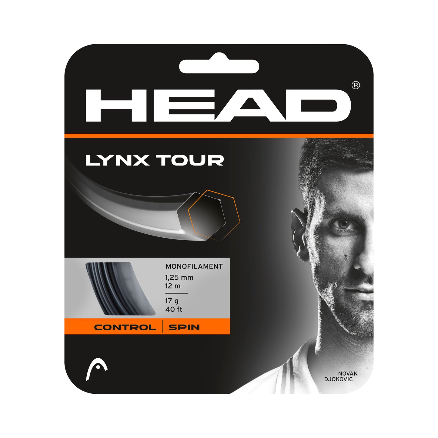 HEAD Lynx Tour Strengesæt 12m-Sort HEAD Lynx Tour Strengesæt 12m-Sort