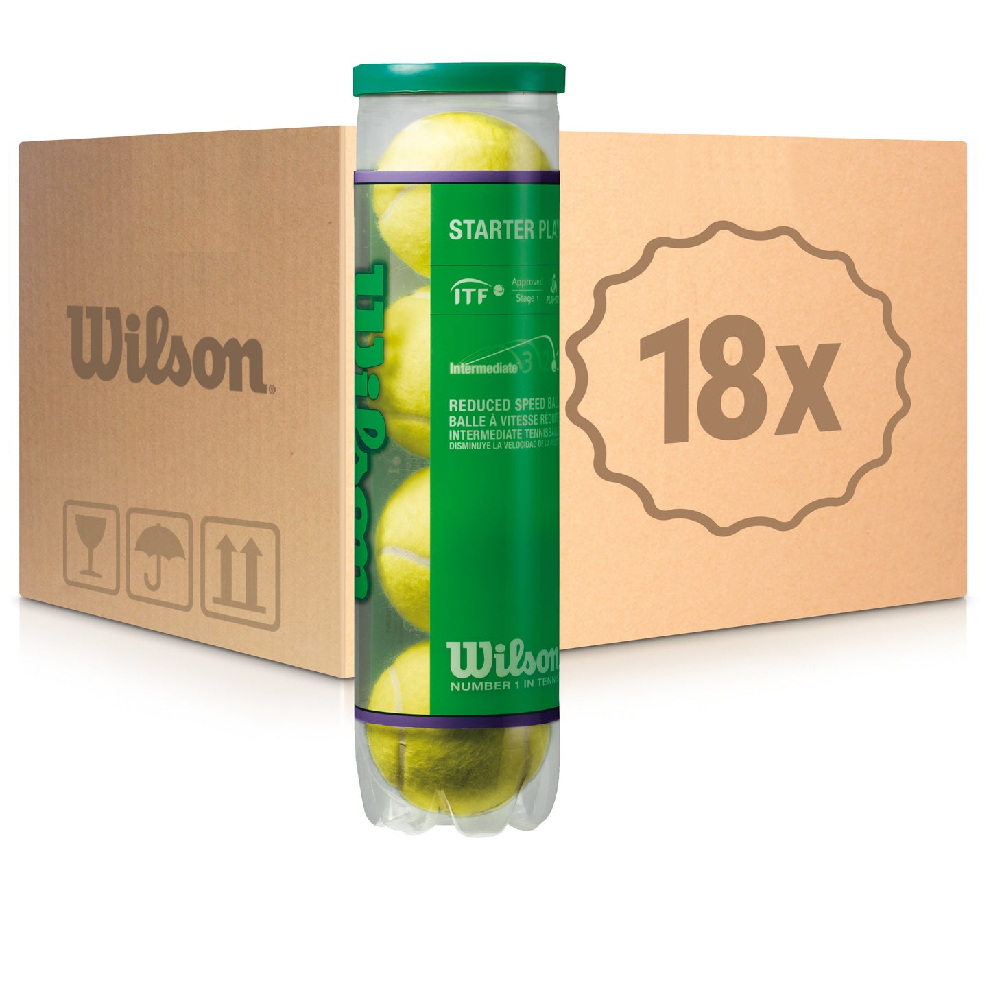 Wilson 18x dåse med 4 Starter Play (Stage 1) I karton Wilson 18x dåse med 4 Starter Play (Stage 1) I karton