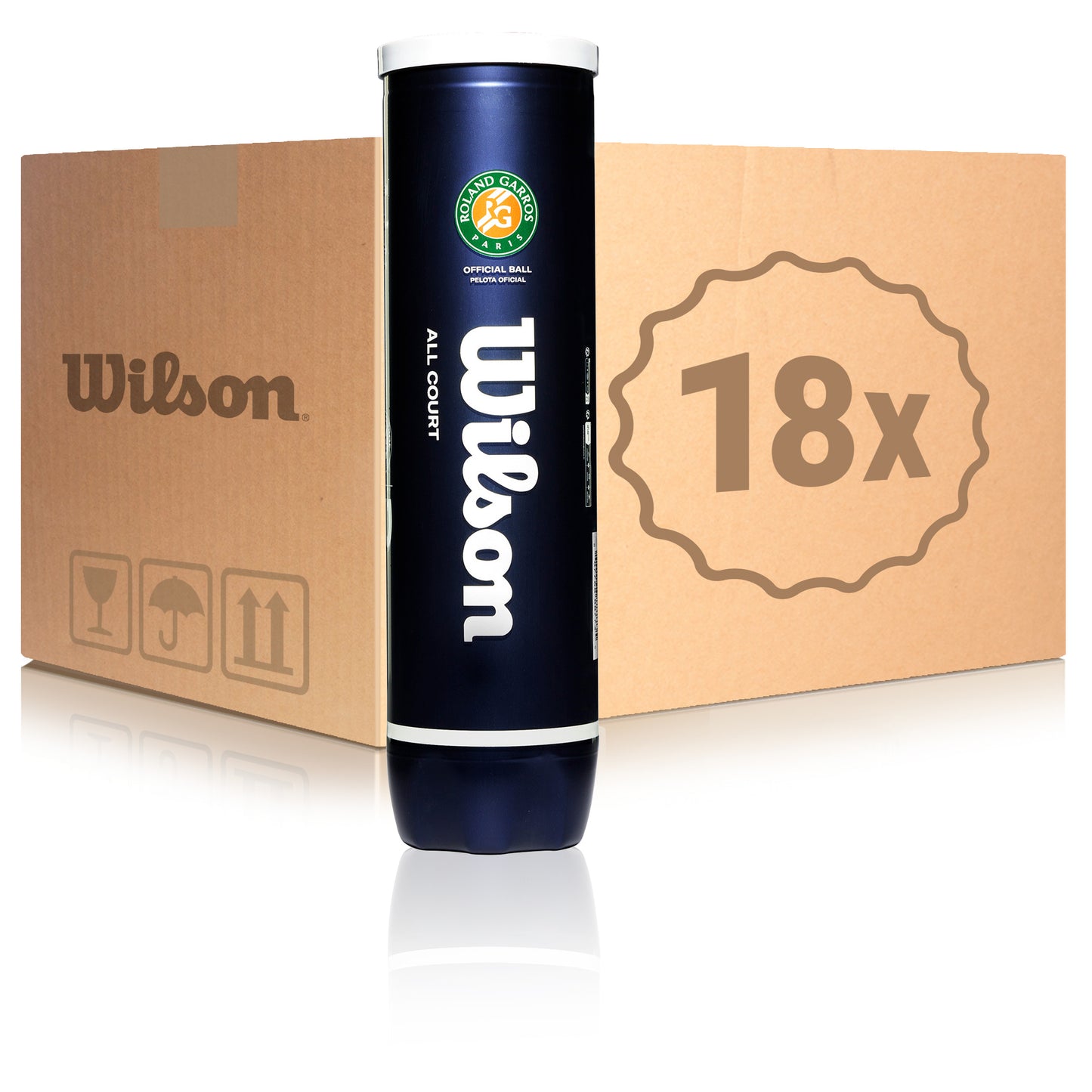Wilson 18x dåse med 4 Roland Garros All Court I karton Wilson 18x dåse med 4 Roland Garros All Court I karton