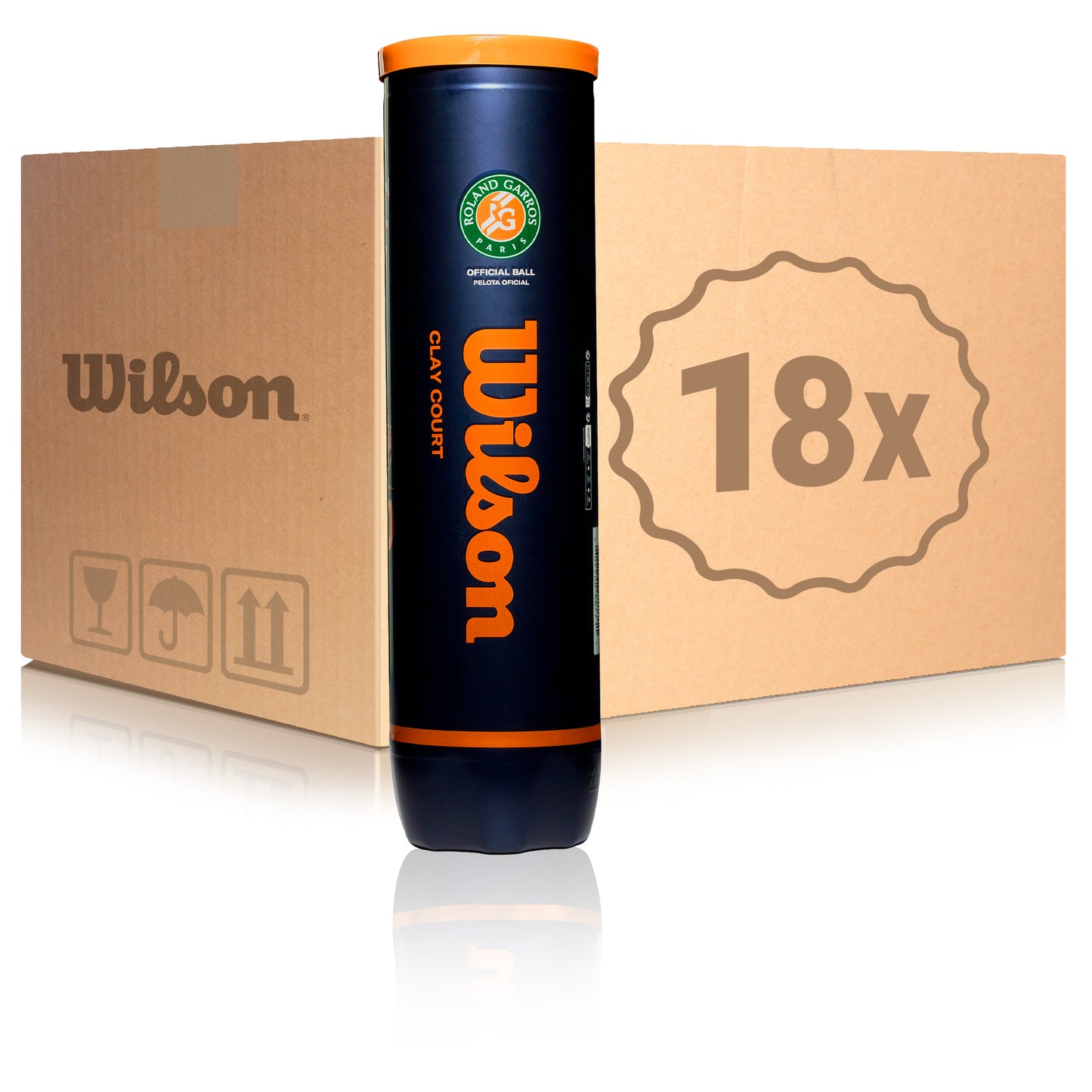 Wilson 18x dåse med 4 Roland Garros Official I karton Wilson 18x dåse med 4 Roland Garros Official I karton