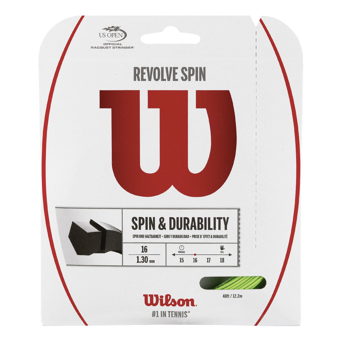 Wilson Revolve Spin Strengesæt 12,2m-Grøn Wilson Revolve Spin Strengesæt 12,2m-Grøn