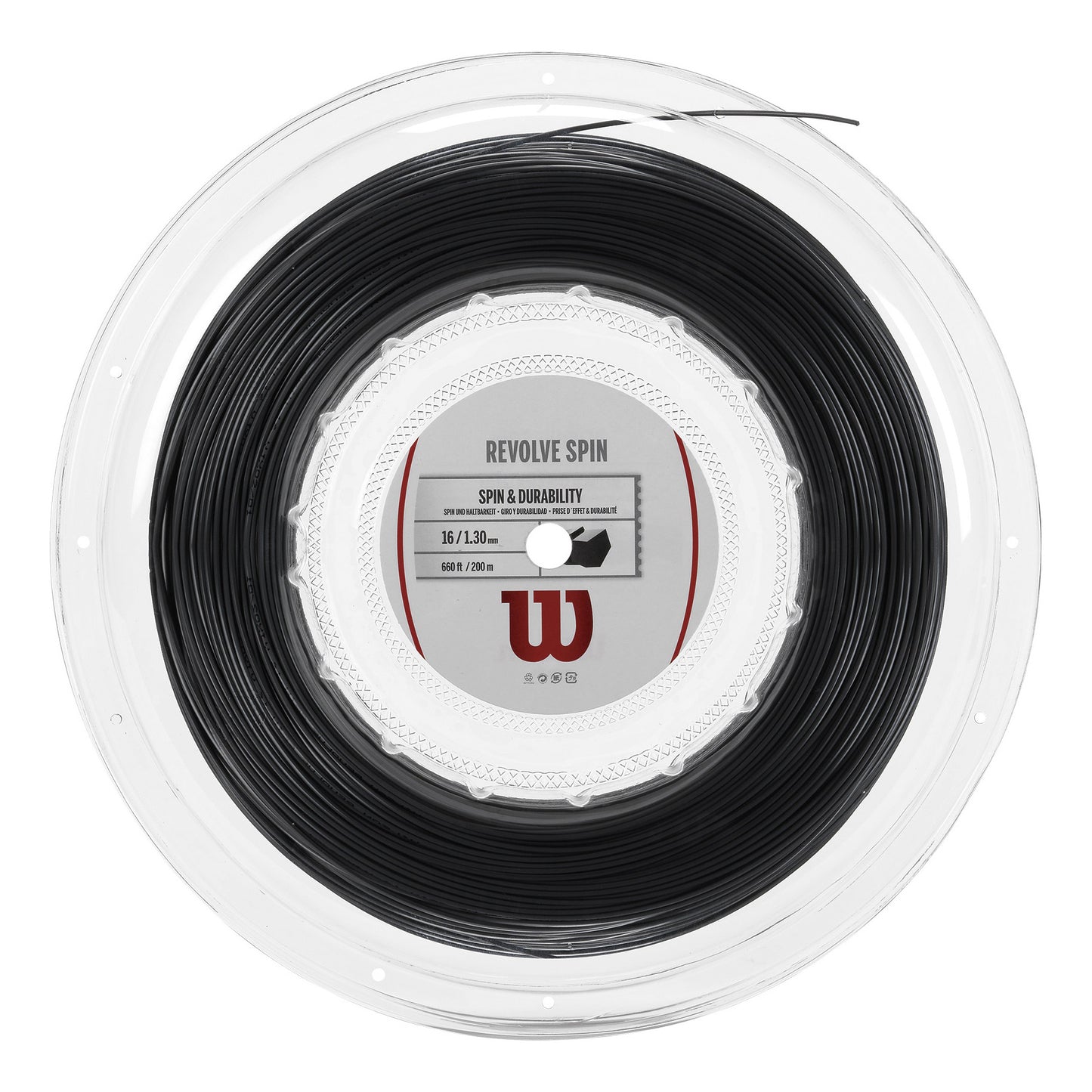 Wilson Revolve Spin Strenge,Rulle 200m-Sort Wilson Revolve Spin Strenge,Rulle 200m-Sort