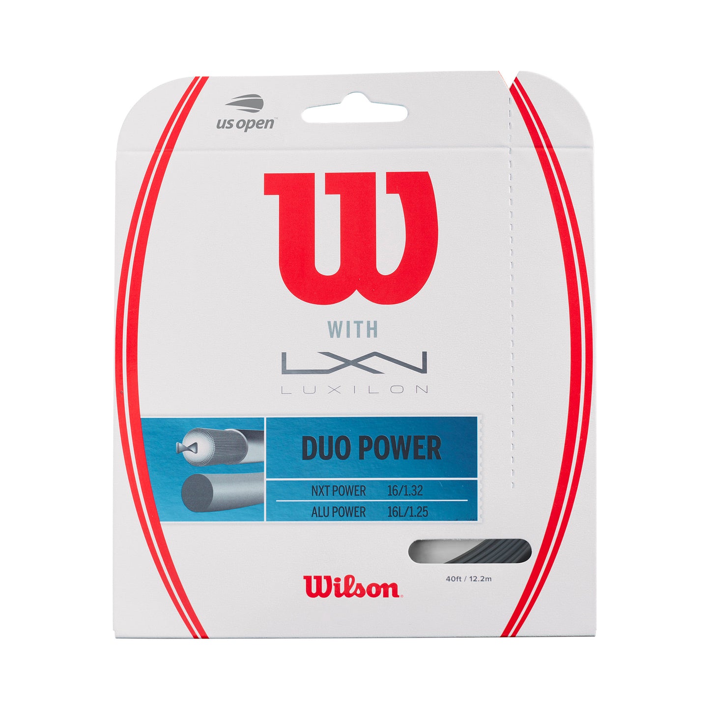 Wilson Duo Power (NXT Power + Alu Power) Strengesæt 12,2m-Sølv,Naturfarvet Wilson Duo Power (NXT Power + Alu Power) Strengesæt 12,2m-Sølv,Naturfarvet