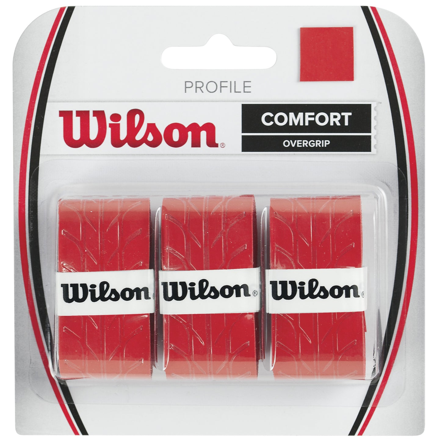 Wilson Profile Overgrip Pakke Med 3-Rød Wilson Profile Overgrip Pakke Med 3-Rød