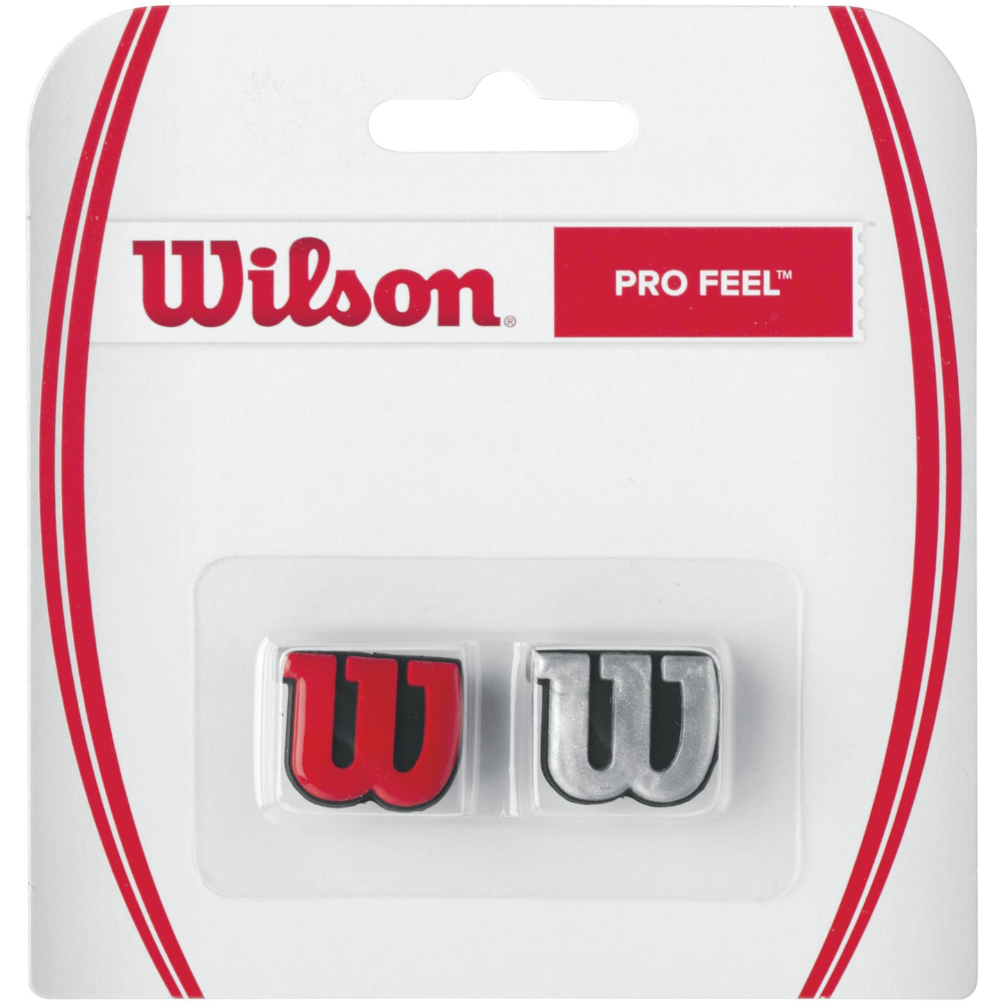 Wilson Pro Feel Dæmper Pakke Med 2-Sølv,Rød Wilson Pro Feel Dæmper Pakke Med 2-Sølv,Rød