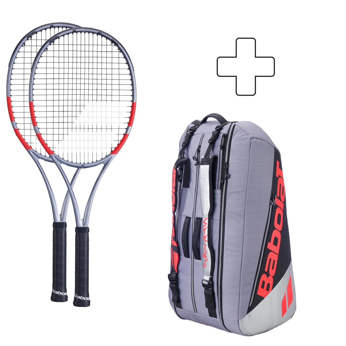 Babolat 2x Pure Strike 16x19 Plus ketsjertaske Babolat 2x Pure Strike 16x19 Plus ketsjertaske