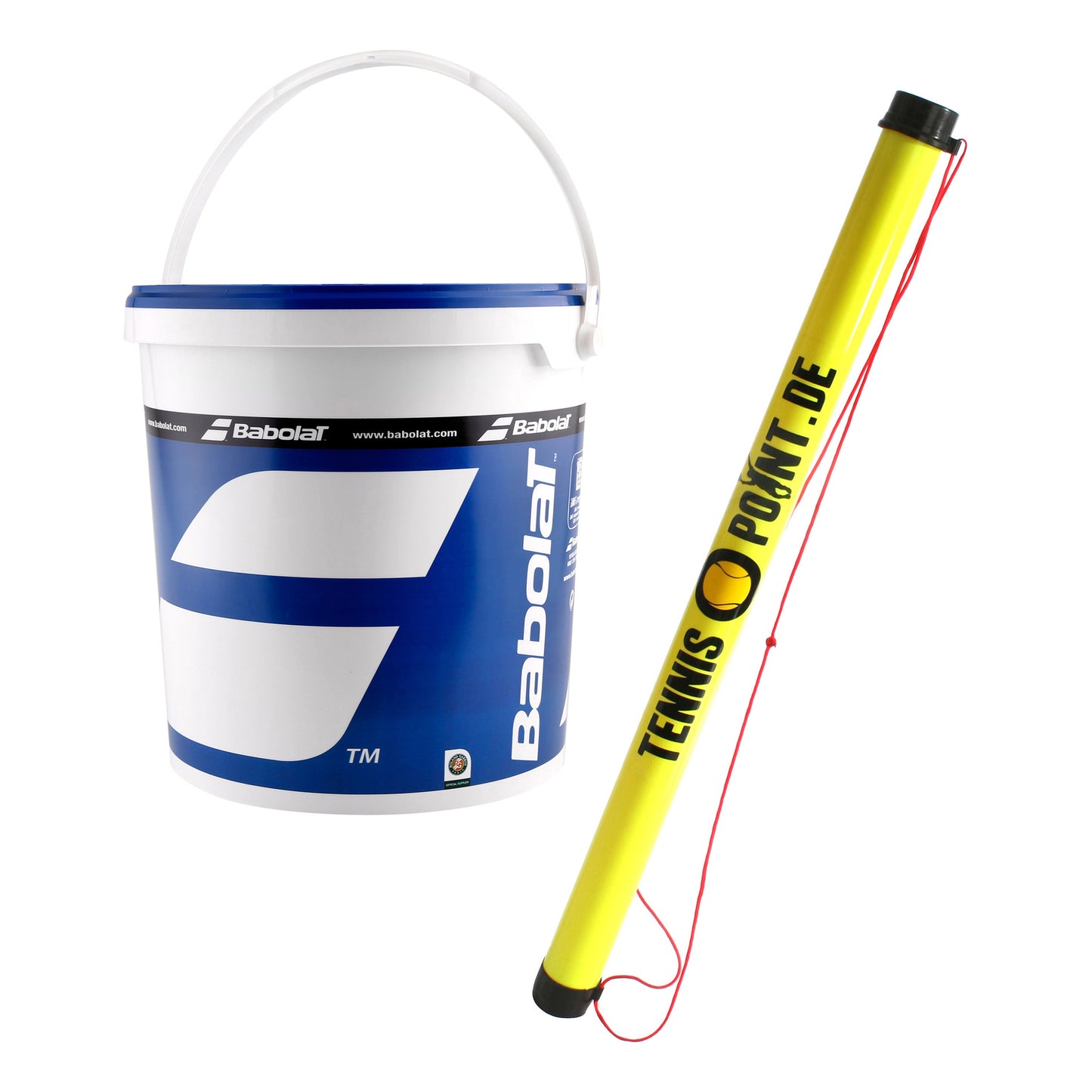 Babolat Spand med 36 Stage 2 Plus boldsamlerør Babolat Spand med 36 Stage 2 Plus boldsamlerør