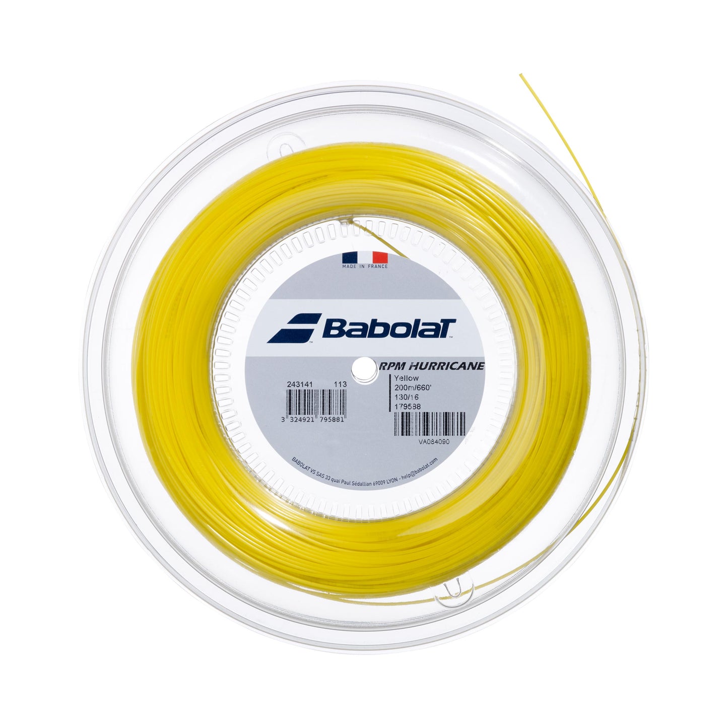 Babolat RPM Hurricane Strenge,Rulle 200m-Gul Babolat RPM Hurricane Strenge,Rulle 200m-Gul