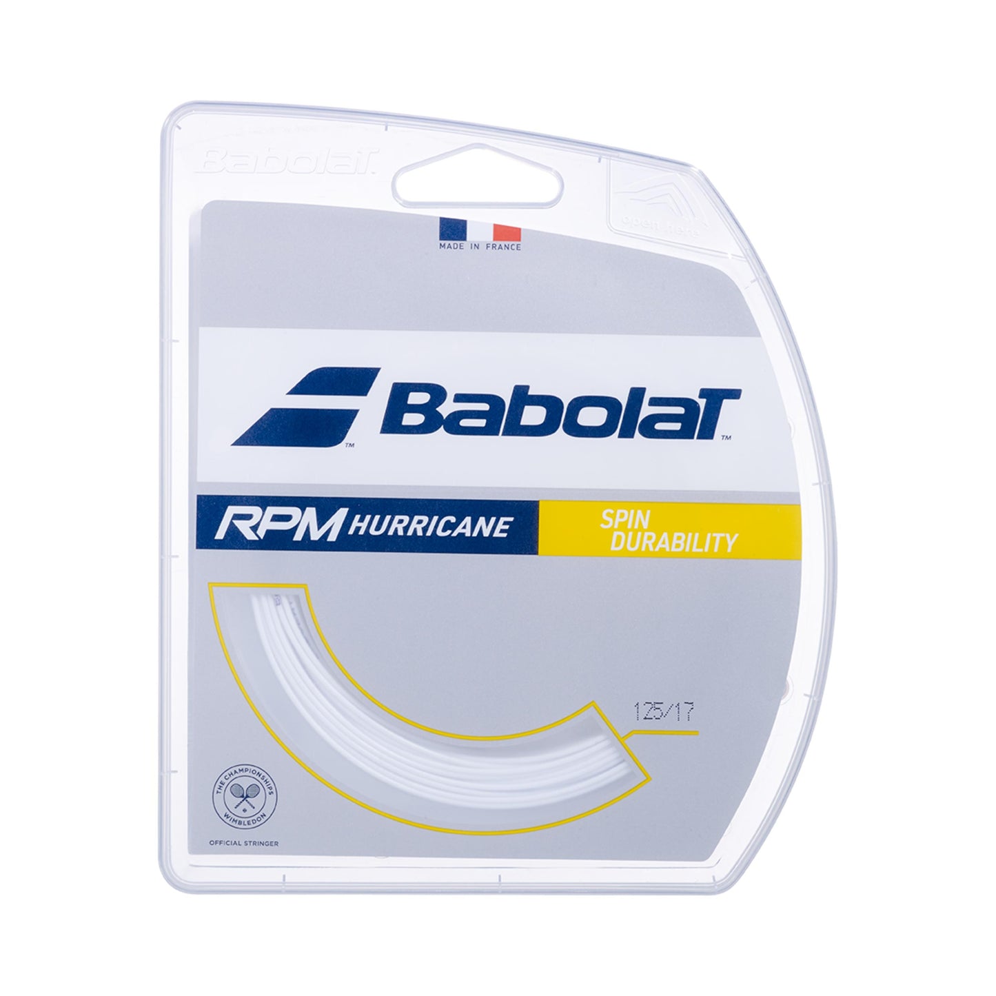 Babolat RPM Hurricane Strengesæt 12m-Hvid Babolat RPM Hurricane Strengesæt 12m-Hvid