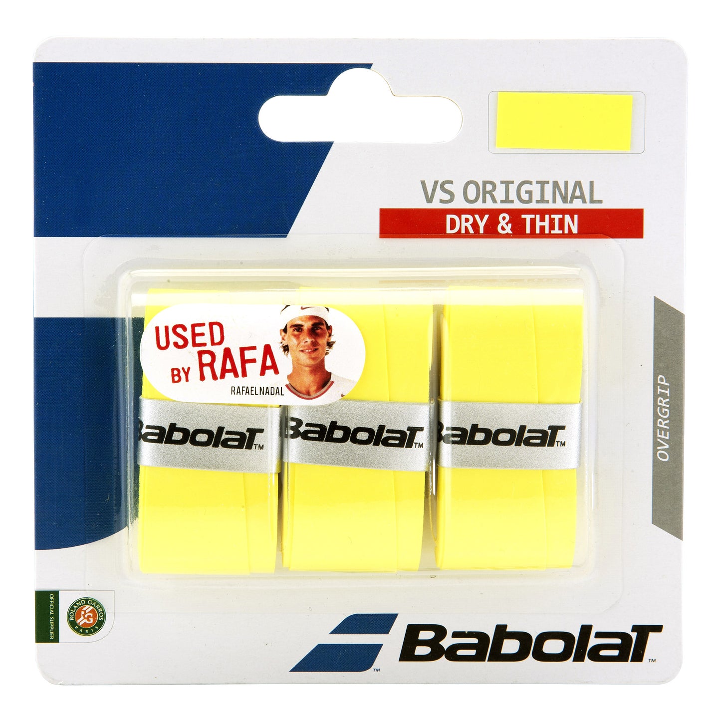 Babolat VS Grip Original Pakke med 3 - gul Babolat VS Grip Original Pakke med 3 - gul