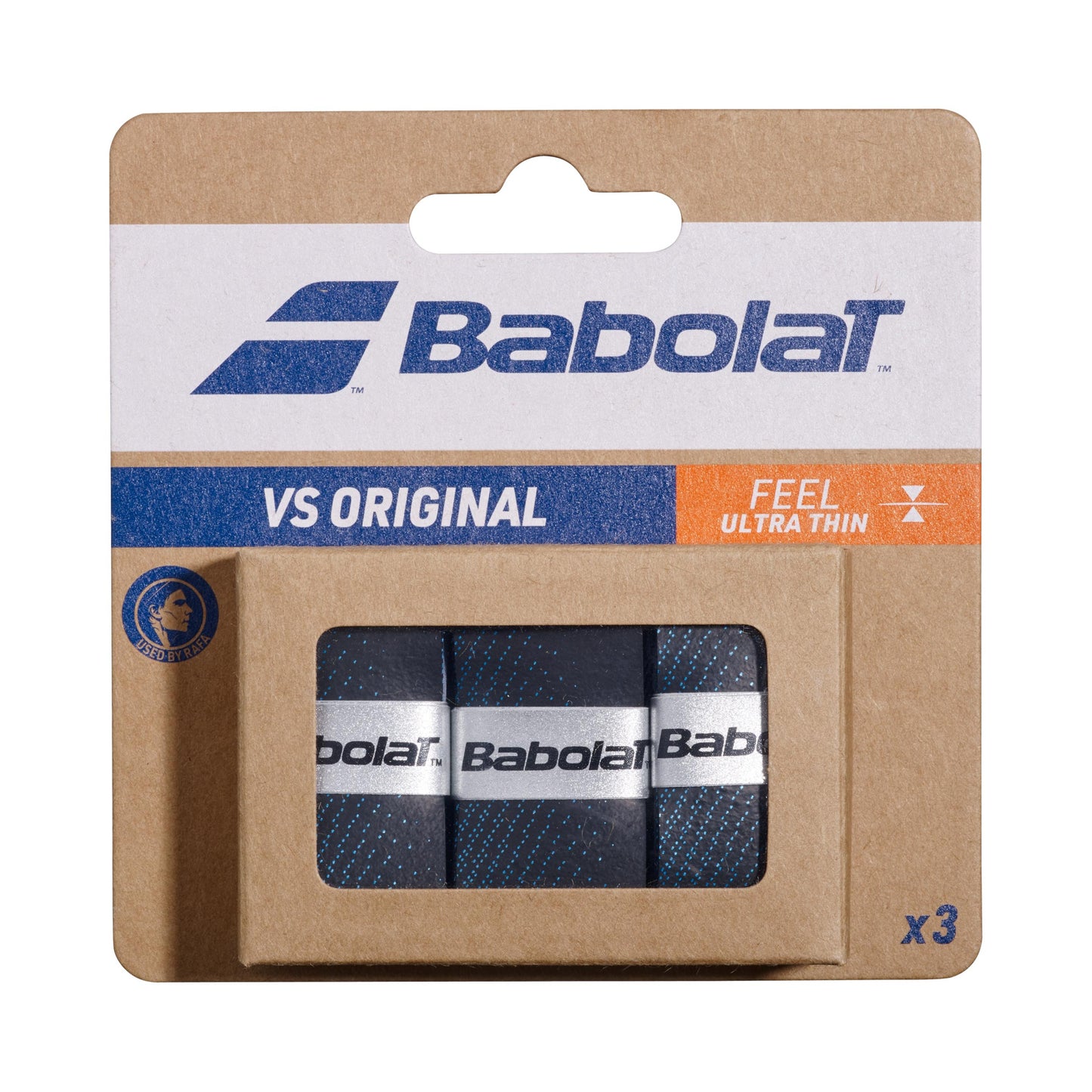 Babolat VS Grip Original Pakke Med 3-Blå Babolat VS Grip Original Pakke Med 3-Blå