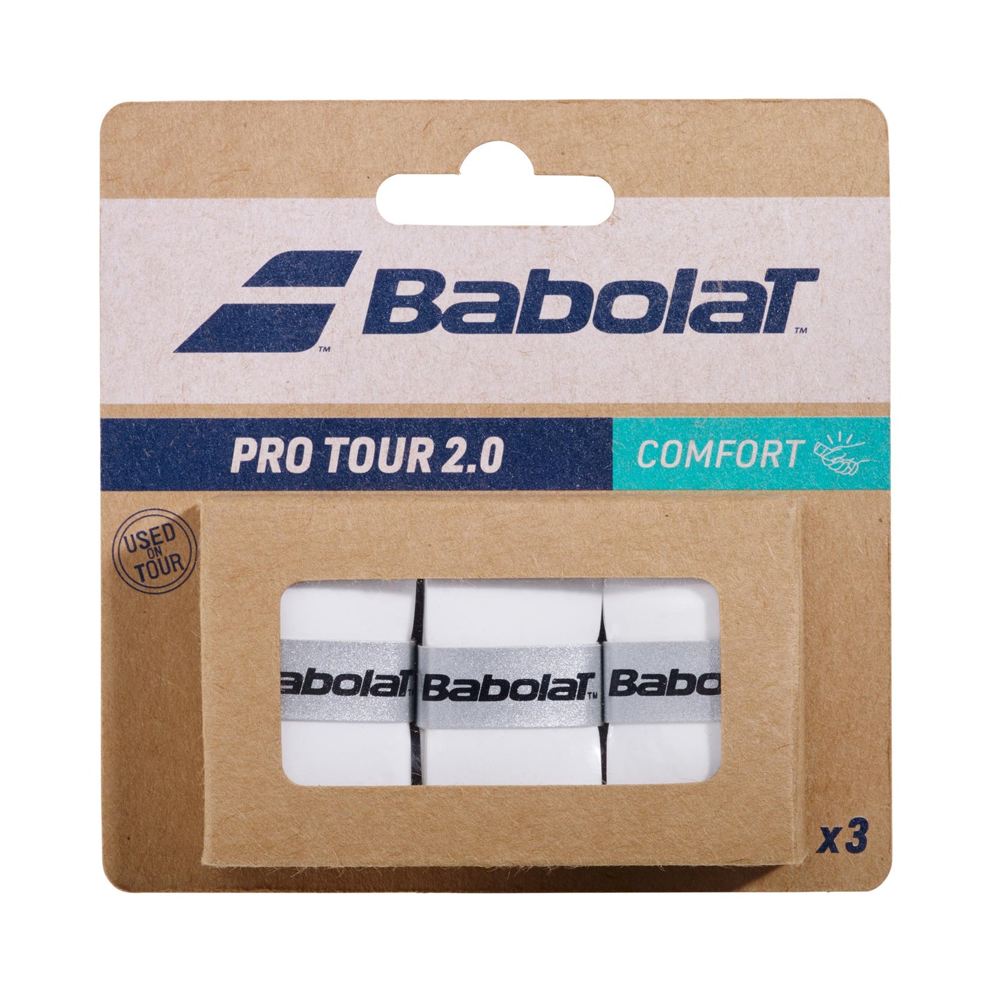 Babolat Pro Tour 2.0 X3 Pakke Med 3-Hvid Babolat Pro Tour 2.0 X3 Pakke Med 3-Hvid