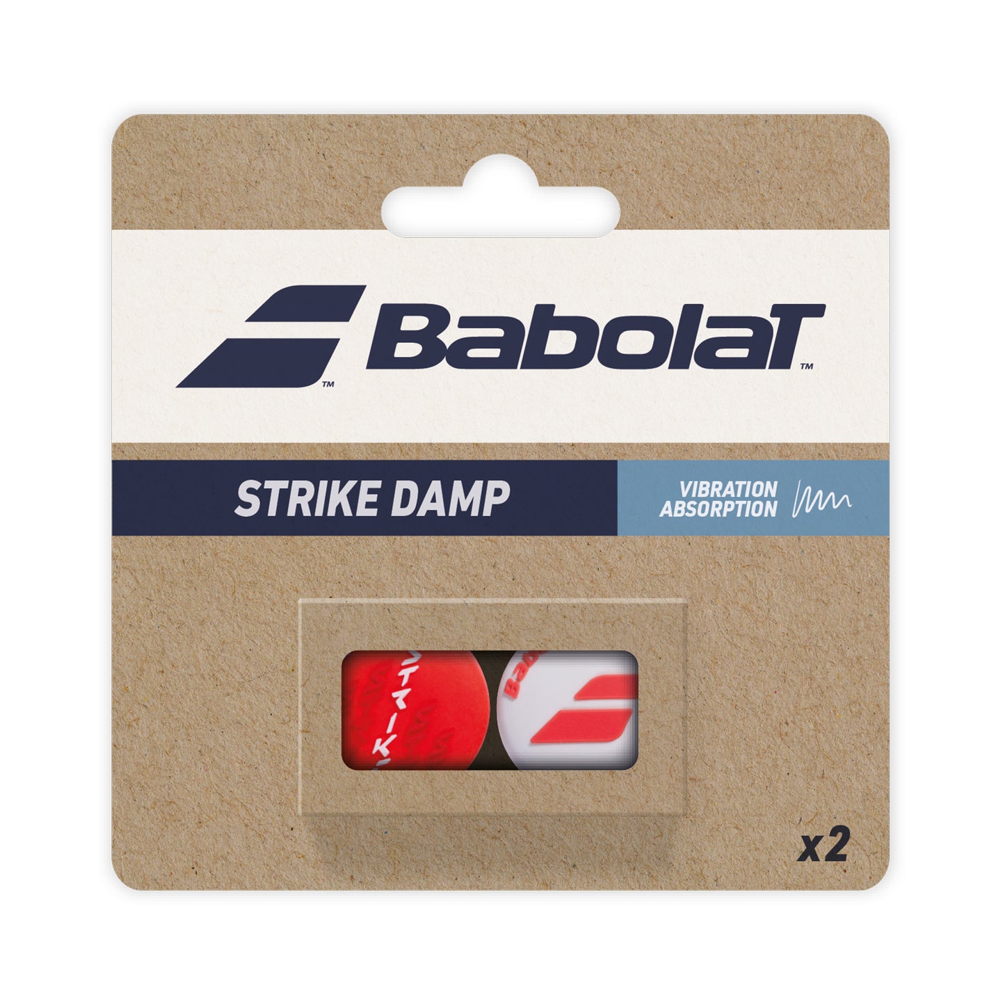 Babolat Strike Damp Dæmper Pakke Med 2-Hvid Babolat Strike Damp Dæmper Pakke Med 2-Hvid