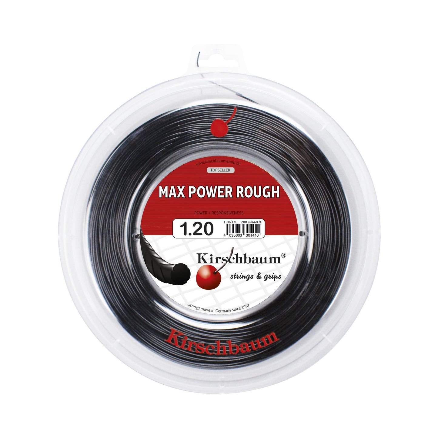 Kirschbaum Max Power Rough Strenge,Rulle 200m-Antracit Kirschbaum Max Power Rough Strenge,Rulle 200m-Antracit