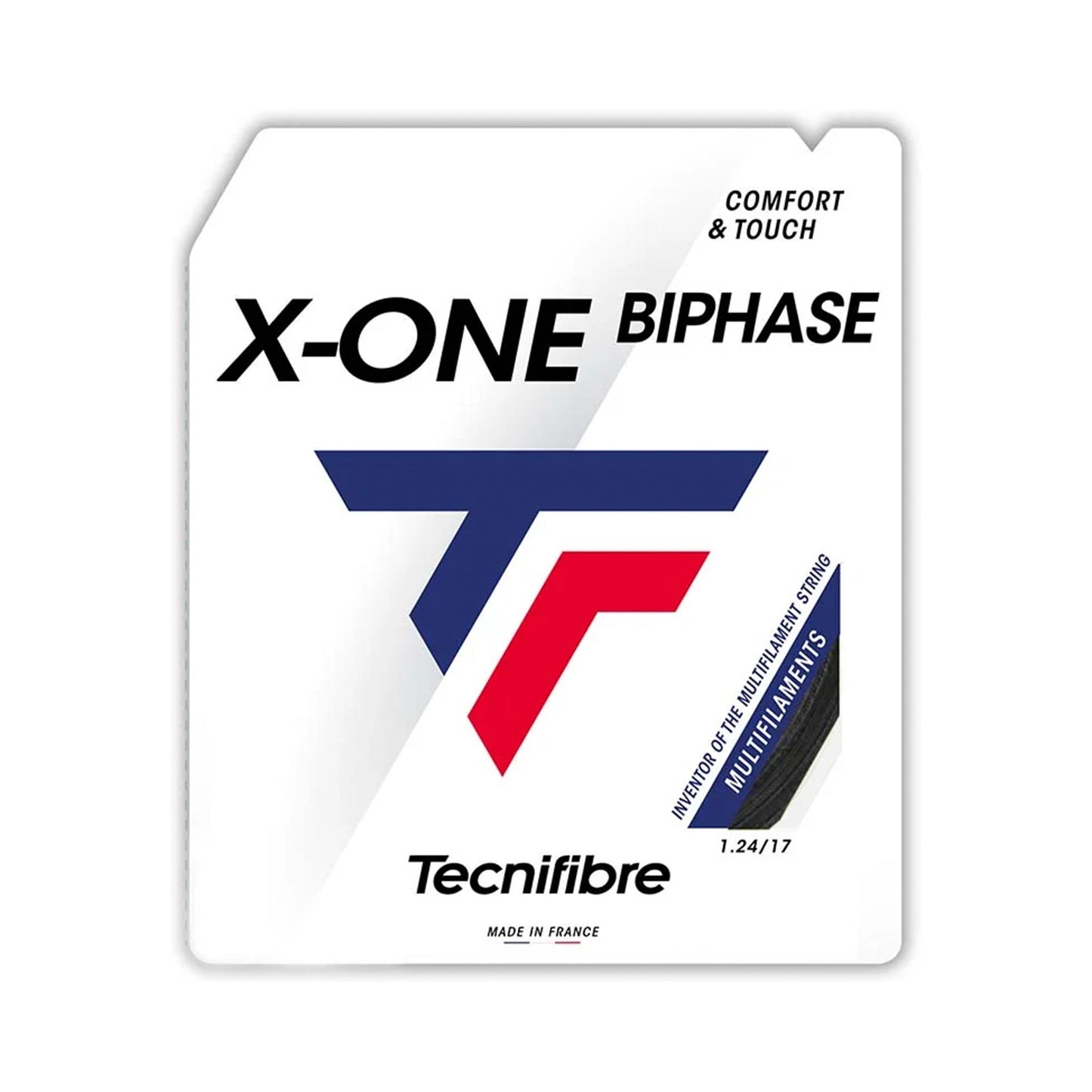 Tecnifibre X-One Biphase Strengesæt 12,2m-Sort Tecnifibre X-One Biphase Strengesæt 12,2m-Sort