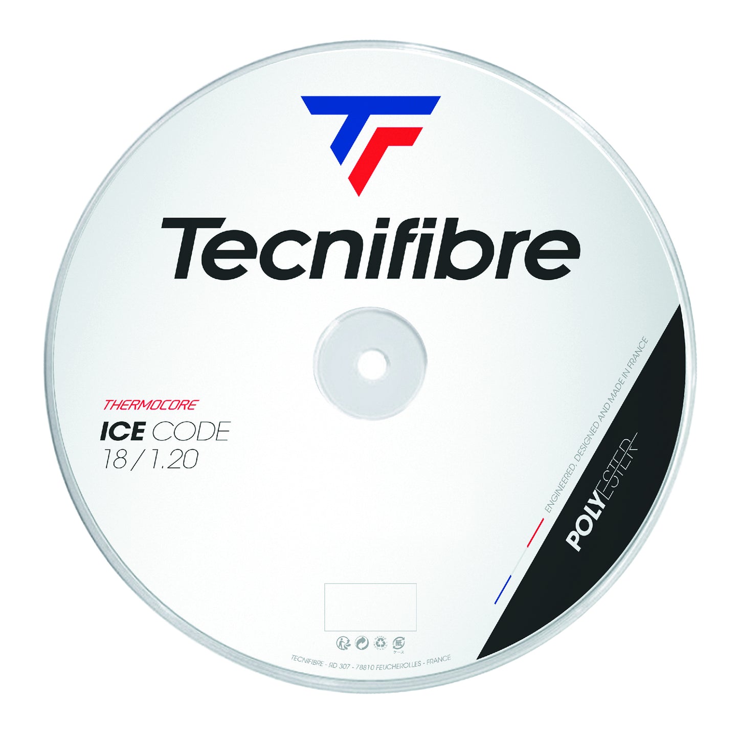 Tecnifibre Ice Code Strenge,Rulle 200m-Hvid Tecnifibre Ice Code Strenge,Rulle 200m-Hvid