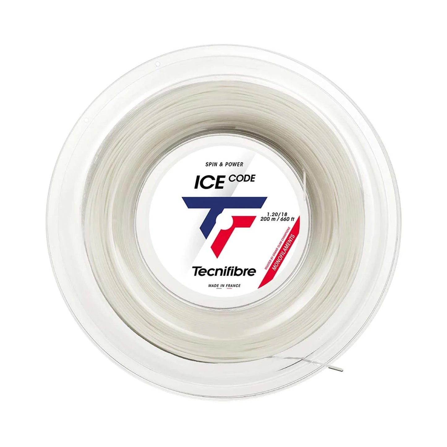 Tecnifibre Ice Code Strenge,Rulle 200m-Hvid Tecnifibre Ice Code Strenge,Rulle 200m-Hvid