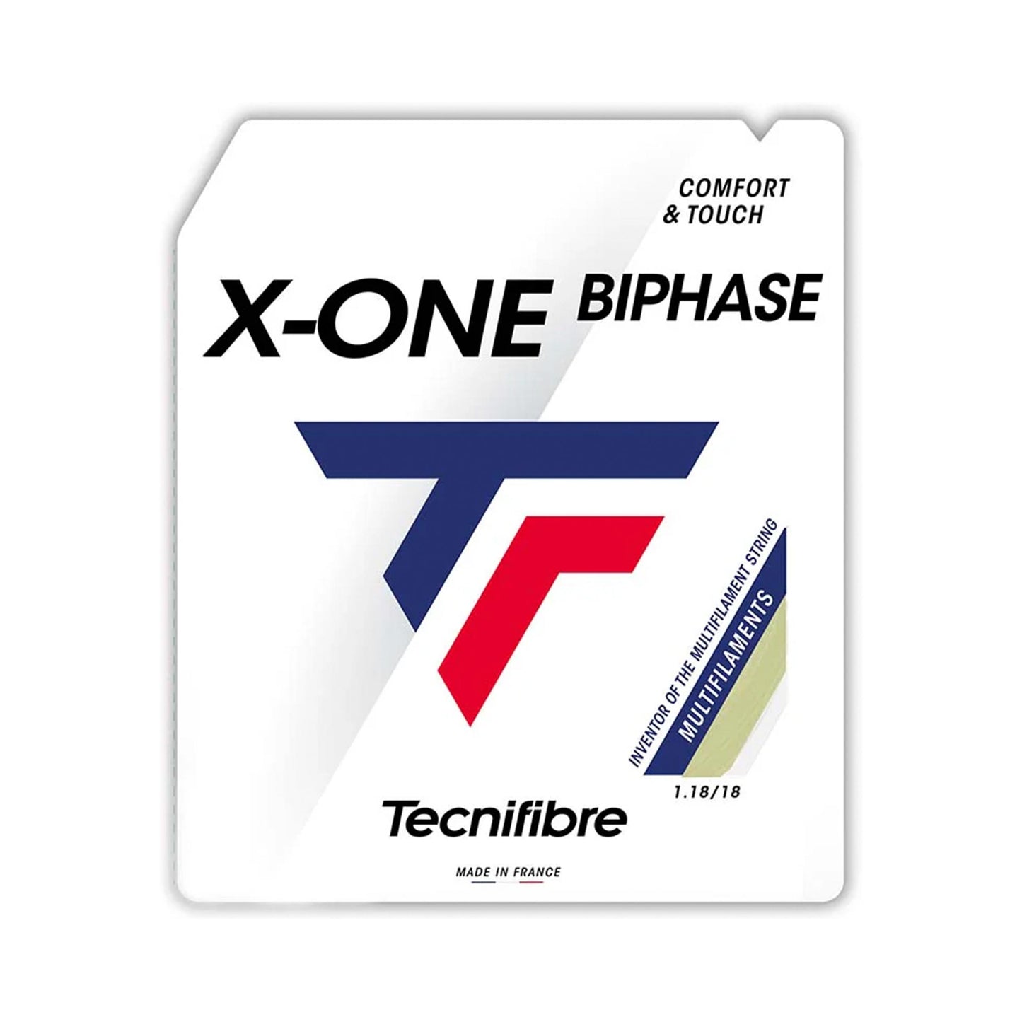 Tecnifibre X-One Biphase 12m Strengesæt-Naturfarvet Tecnifibre X-One Biphase 12m Strengesæt-Naturfarvet