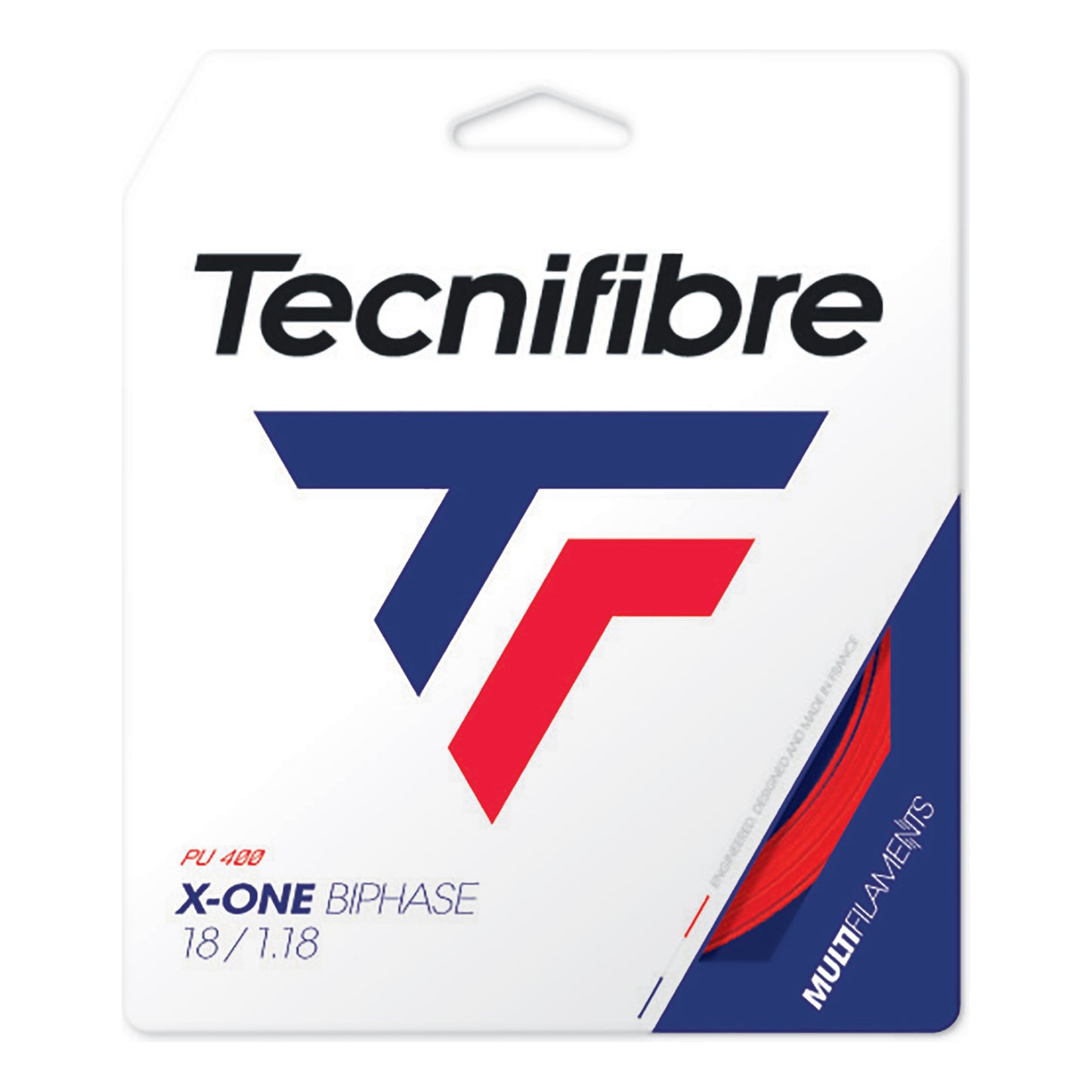 Tecnifibre X-One Biphase 12m Strengesæt-Rød Tecnifibre X-One Biphase 12m Strengesæt-Rød