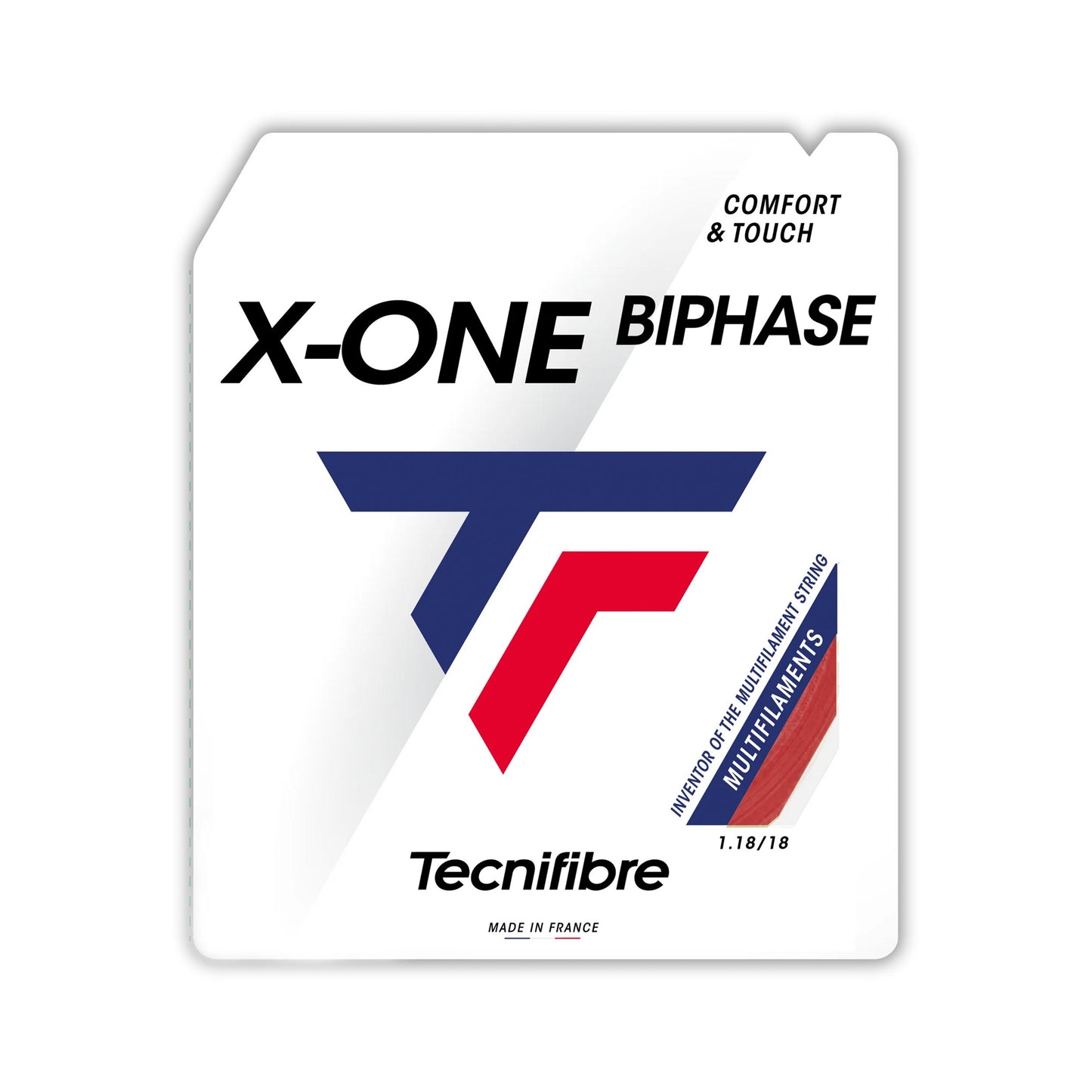 Tecnifibre X-One Biphase 12m Strengesæt-Rød Tecnifibre X-One Biphase 12m Strengesæt-Rød