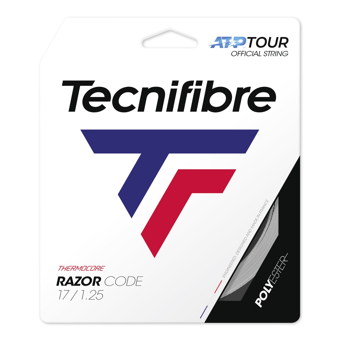Tecnifibre Razor Code 12m Strengesæt-Grå Tecnifibre Razor Code 12m Strengesæt-Grå