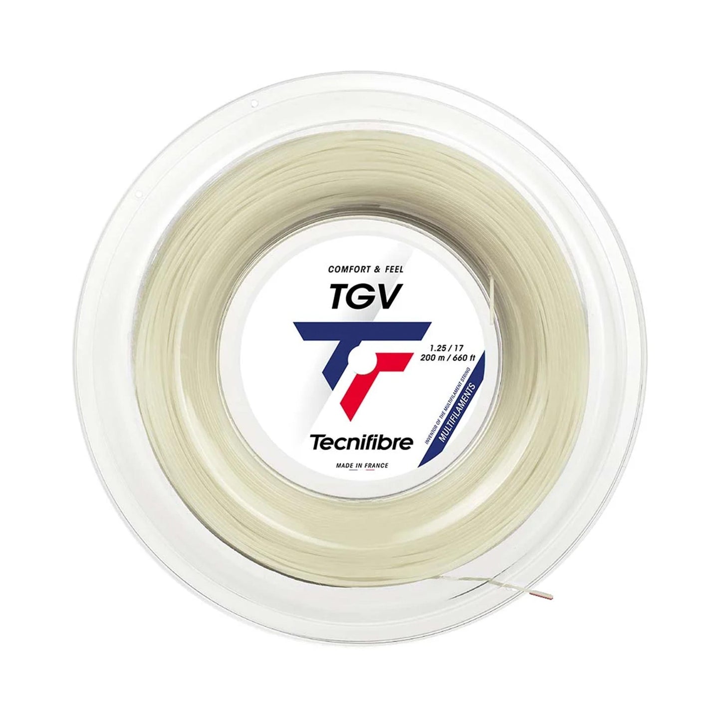 Tecnifibre TGV 200m Strenge,Rulle-Naturfarvet Tecnifibre TGV 200m Strenge,Rulle-Naturfarvet
