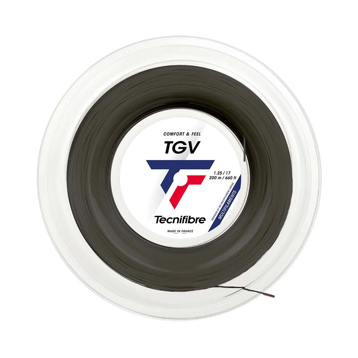 Tecnifibre TGV 200m Strenge,Rulle-Sort Tecnifibre TGV 200m Strenge,Rulle-Sort