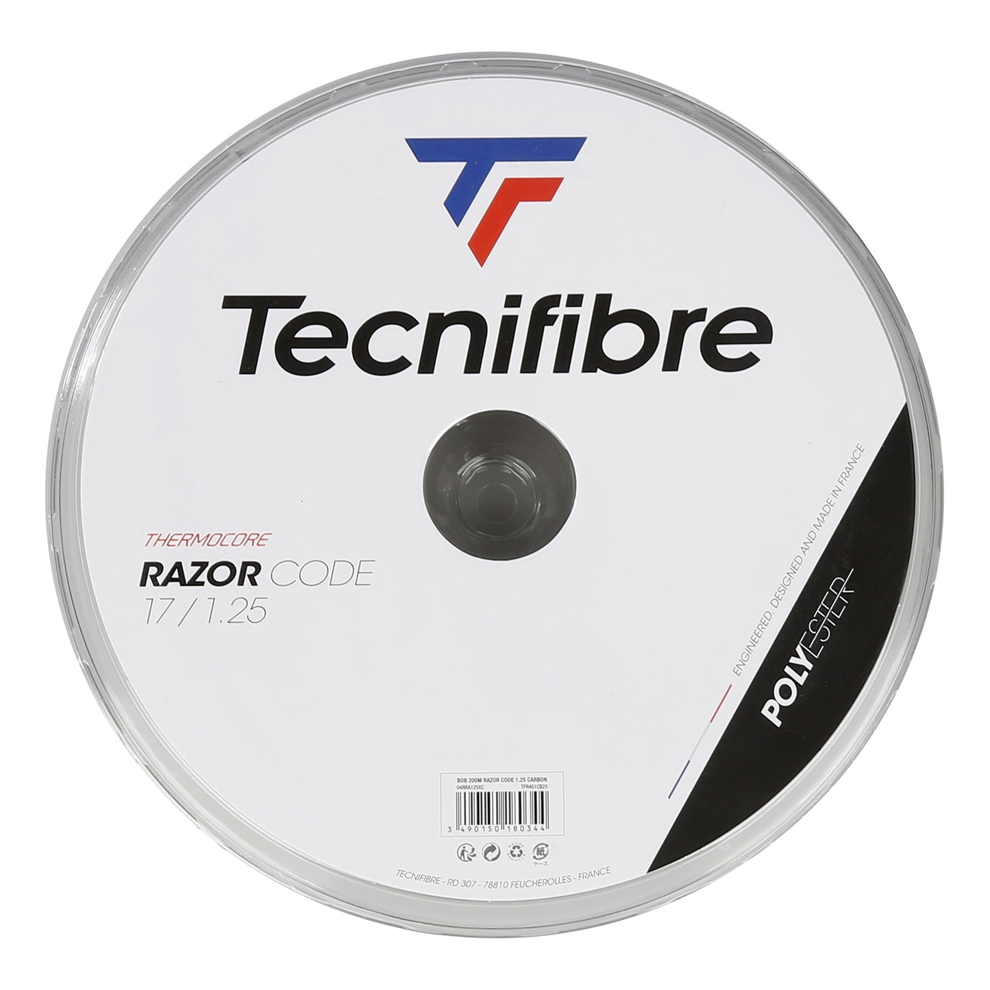 Tecnifibre Razor Code 200m Strenge,Rulle-Grå Tecnifibre Razor Code 200m Strenge,Rulle-Grå