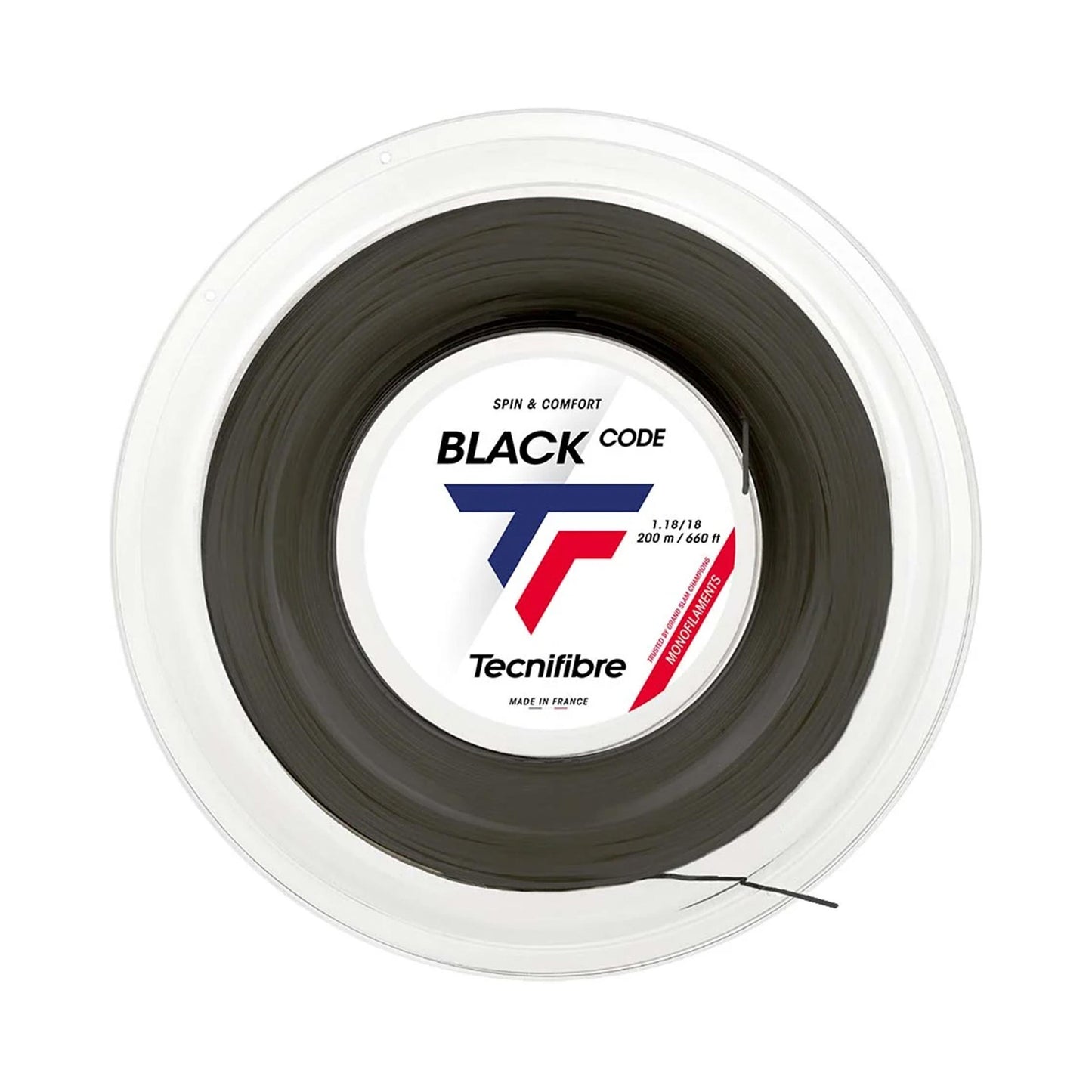 Tecnifibre Black Code 200m Strenge,Rulle-Sort Tecnifibre Black Code 200m Strenge,Rulle-Sort