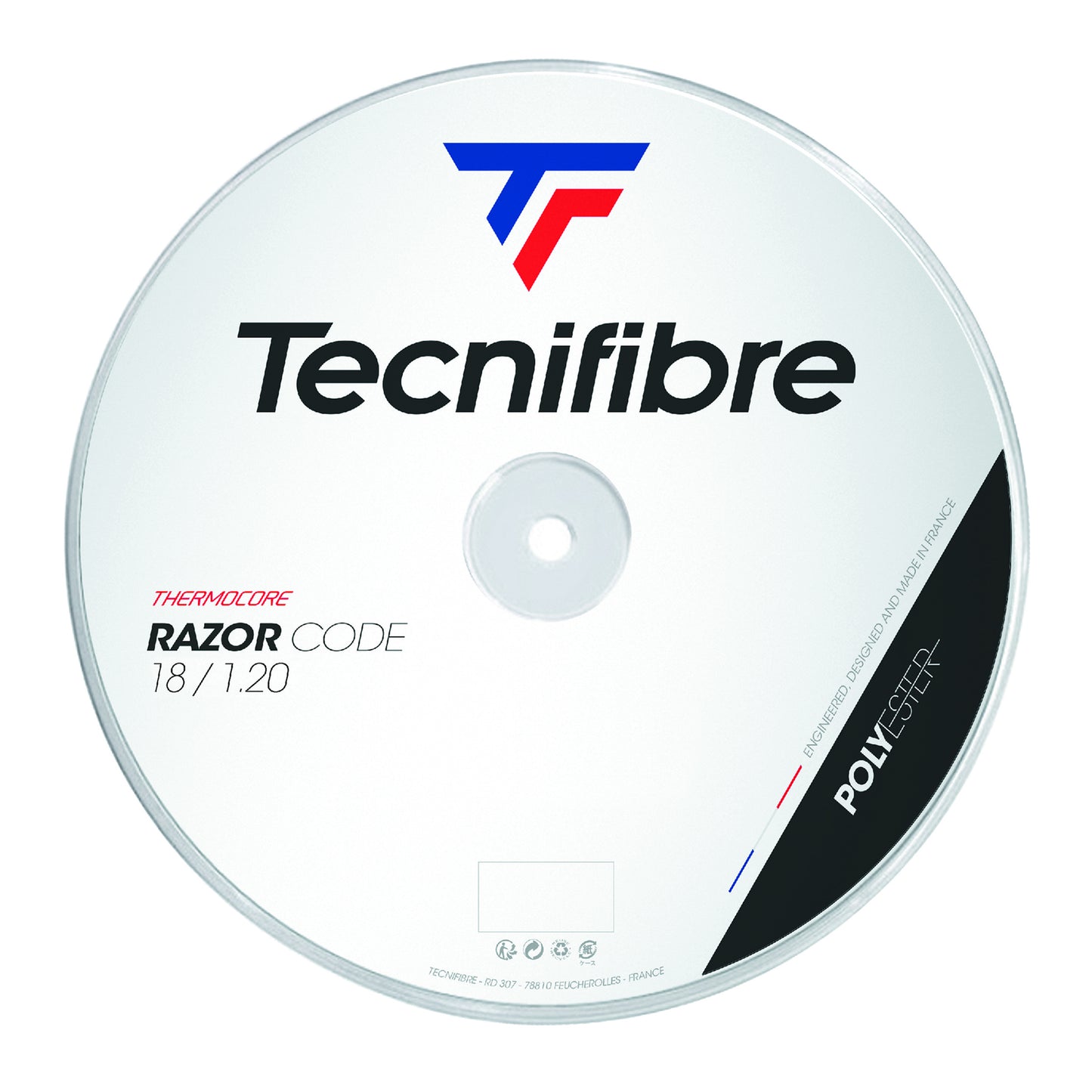 Tecnifibre Razor Code 200m Strenge,Rulle-Hvid Tecnifibre Razor Code 200m Strenge,Rulle-Hvid