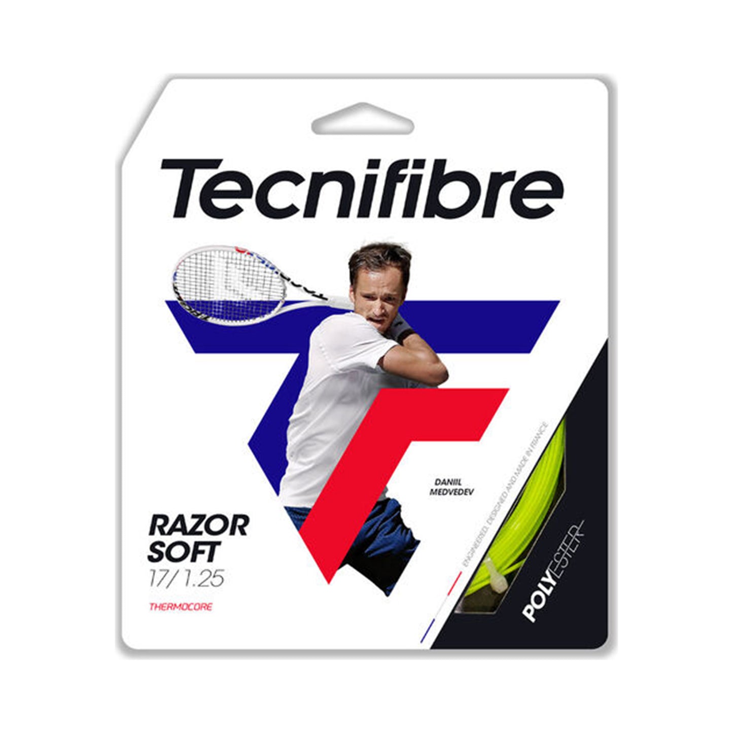 Tecnifibre Razor Soft 12m Strengesæt-Lime Tecnifibre Razor Soft 12m Strengesæt-Lime