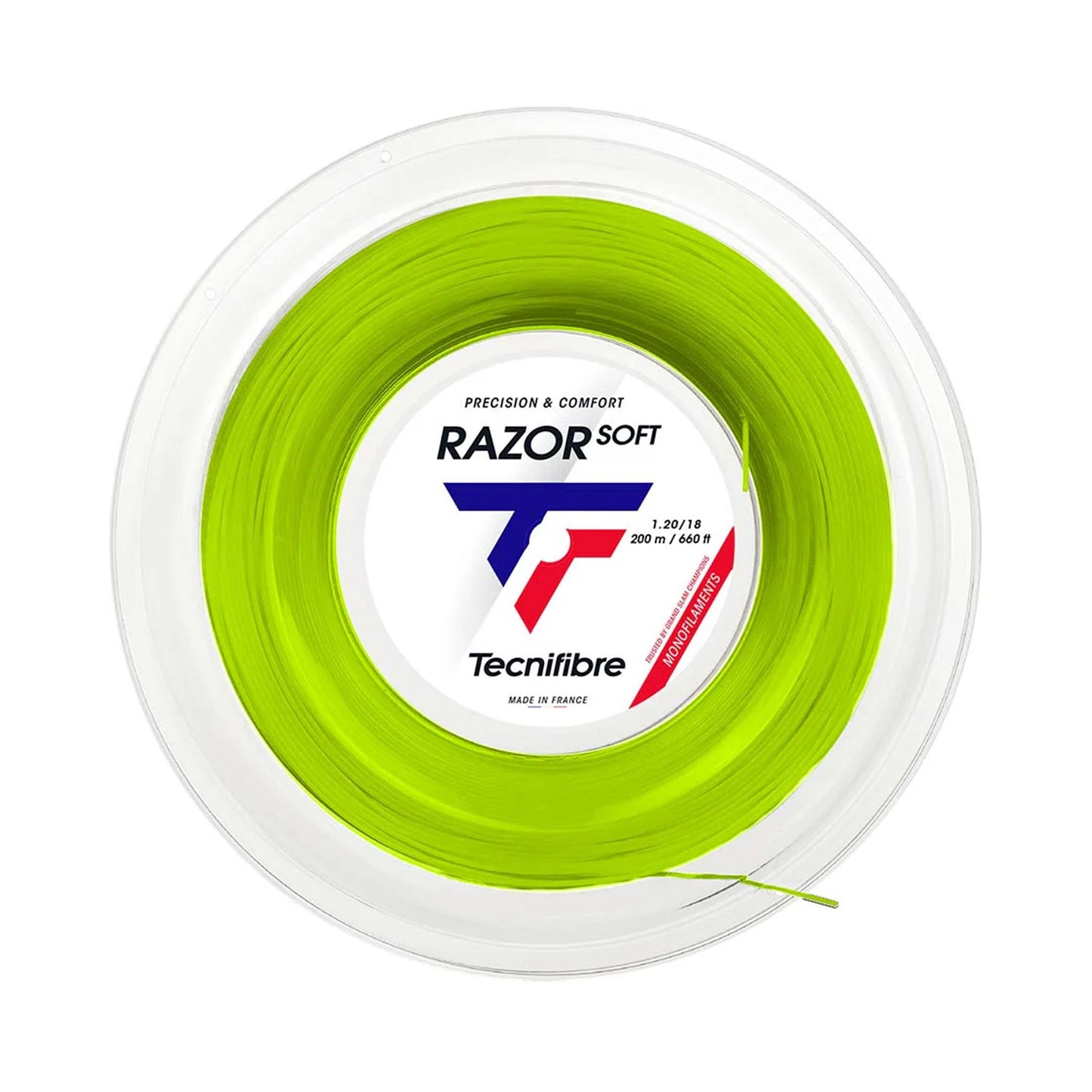 Tecnifibre Razor Soft 200m Strenge,Rulle-Lime Tecnifibre Razor Soft 200m Strenge,Rulle-Lime