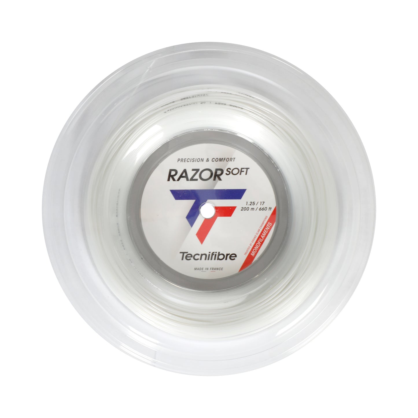 Tecnifibre Razor Soft 200m Strenge,Rulle-Hvid Tecnifibre Razor Soft 200m Strenge,Rulle-Hvid