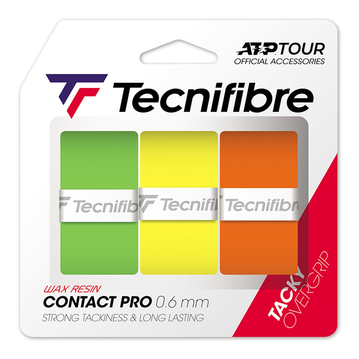 Tecnifibre Contact Pro Farbmix 3er Pakke Med 3-Flerfarvet Tecnifibre Contact Pro Farbmix 3er Pakke Med 3-Flerfarvet
