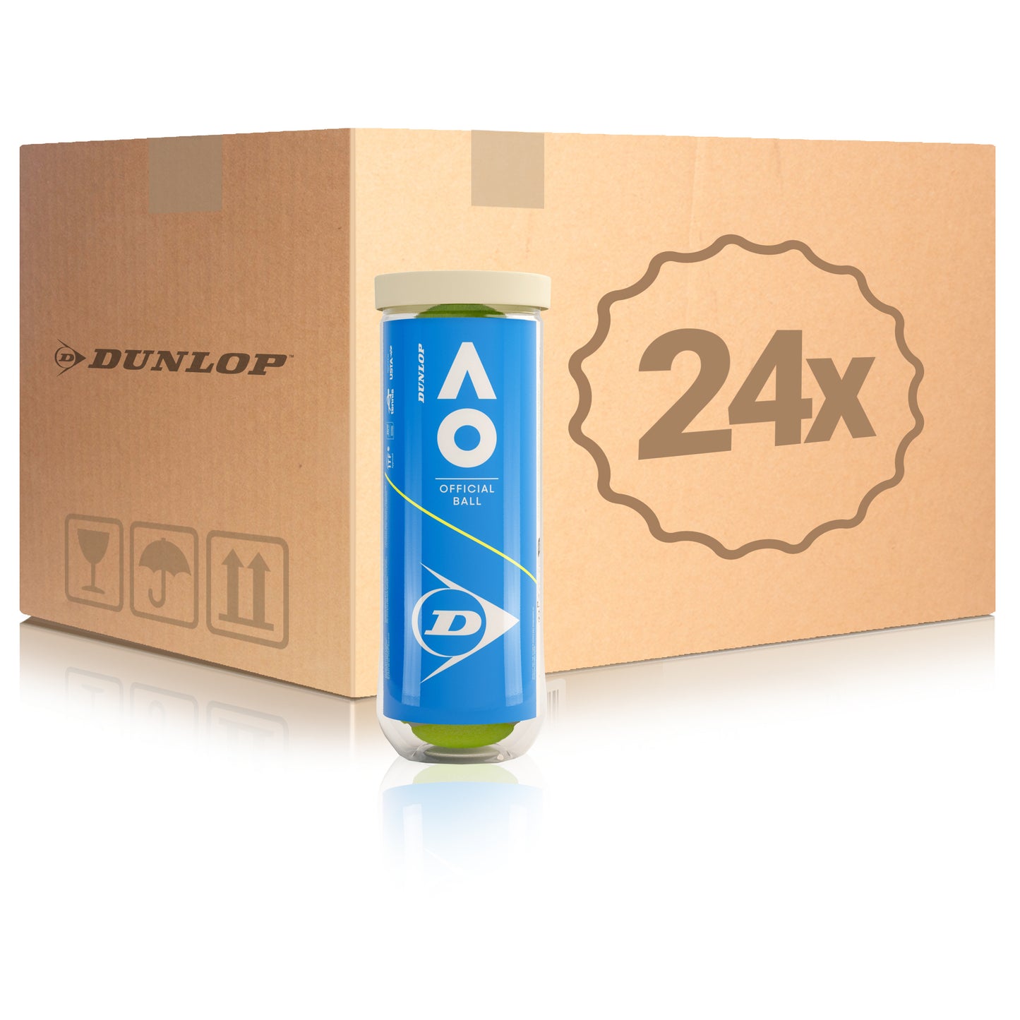 Dunlop 24x dåse med 3 Australian Open Dunlop 24x dåse med 3 Australian Open