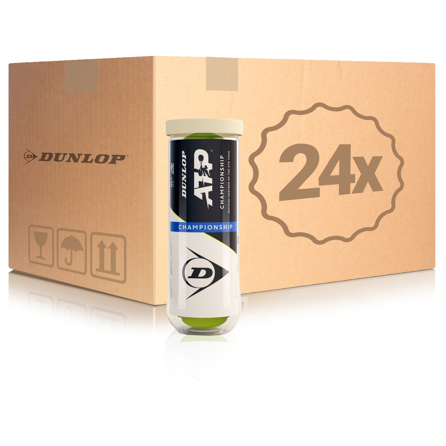Dunlop 24x dåse med 3 ATP Championship Dunlop 24x dåse med 3 ATP Championship