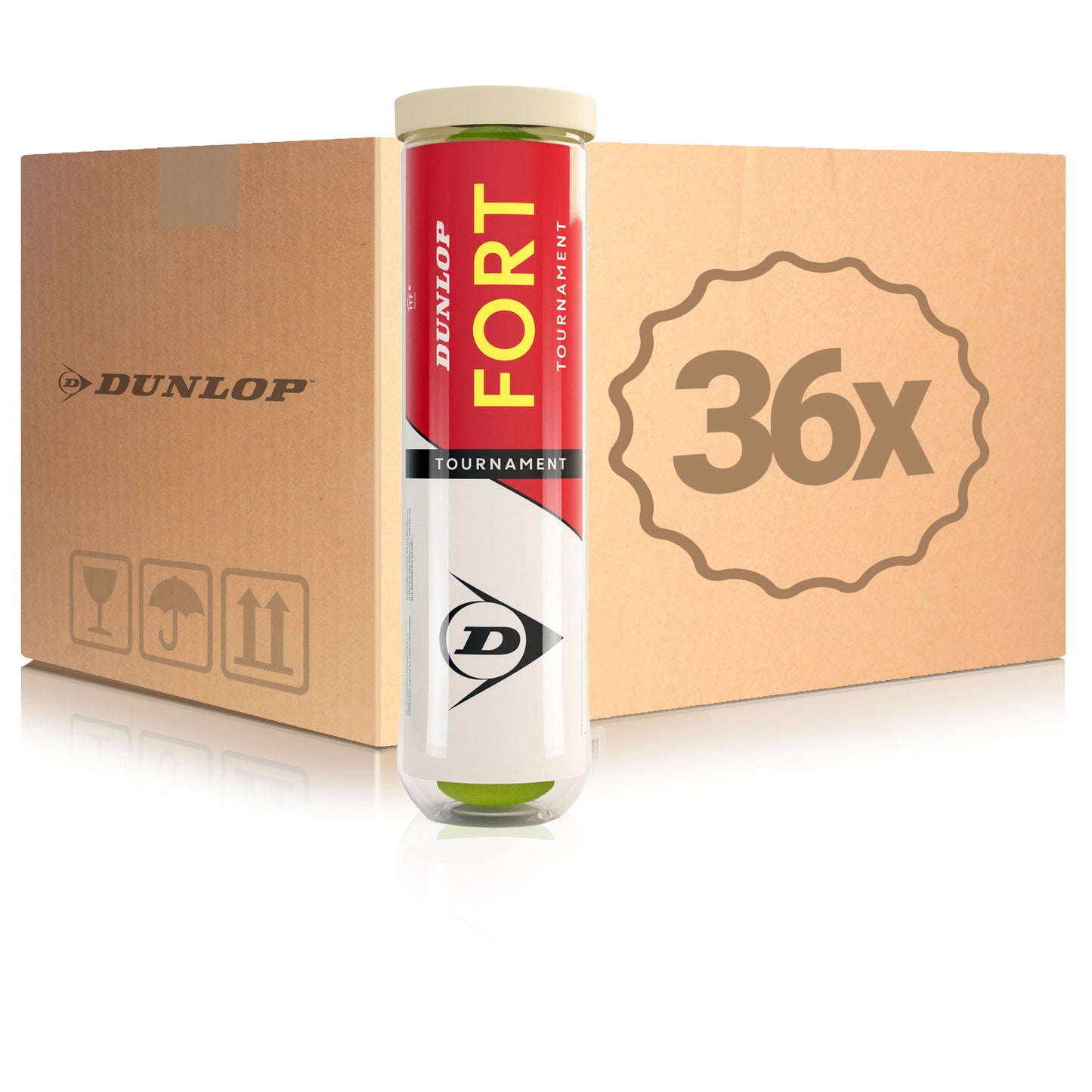 Dunlop 36x dåse med 4 Fort Tournament Dunlop 36x dåse med 4 Fort Tournament