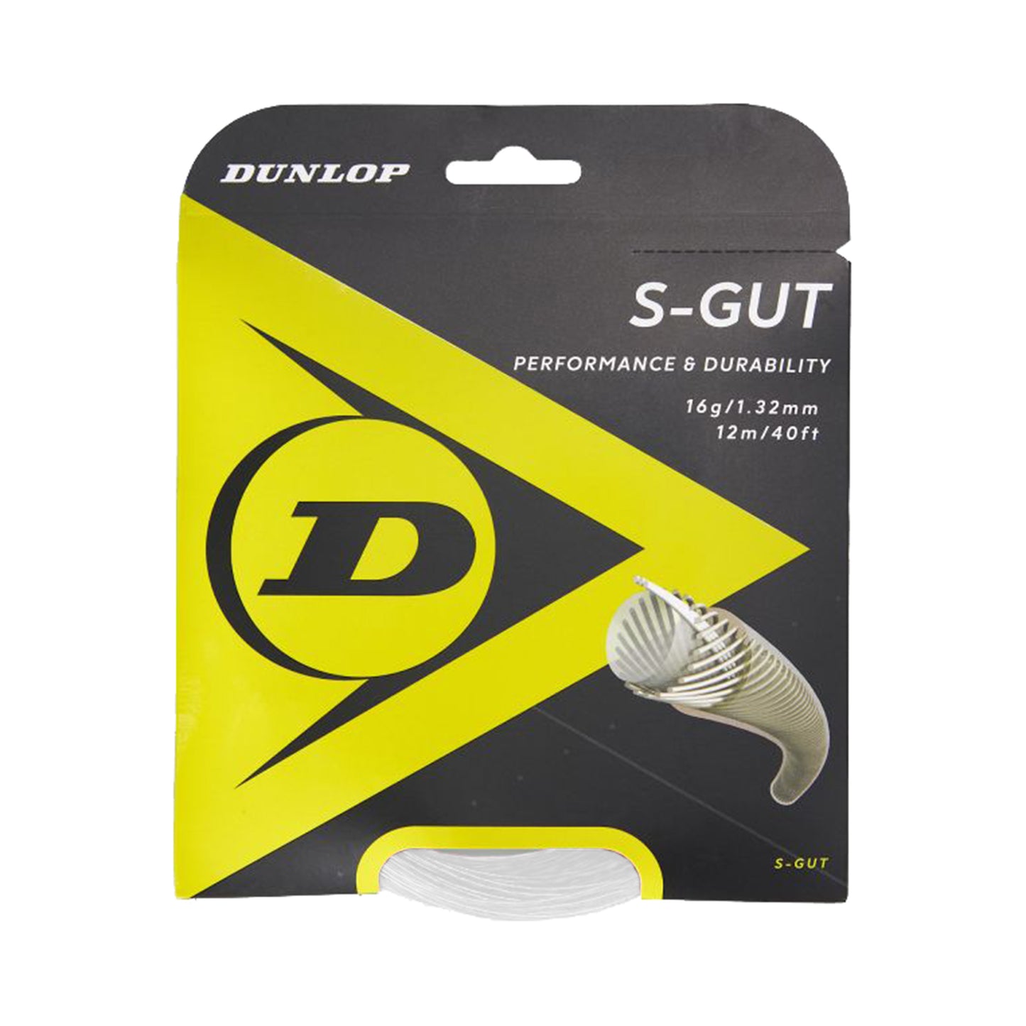 Dunlop S-Gut Strengesæt 12m-Hvid Dunlop S-Gut Strengesæt 12m-Hvid
