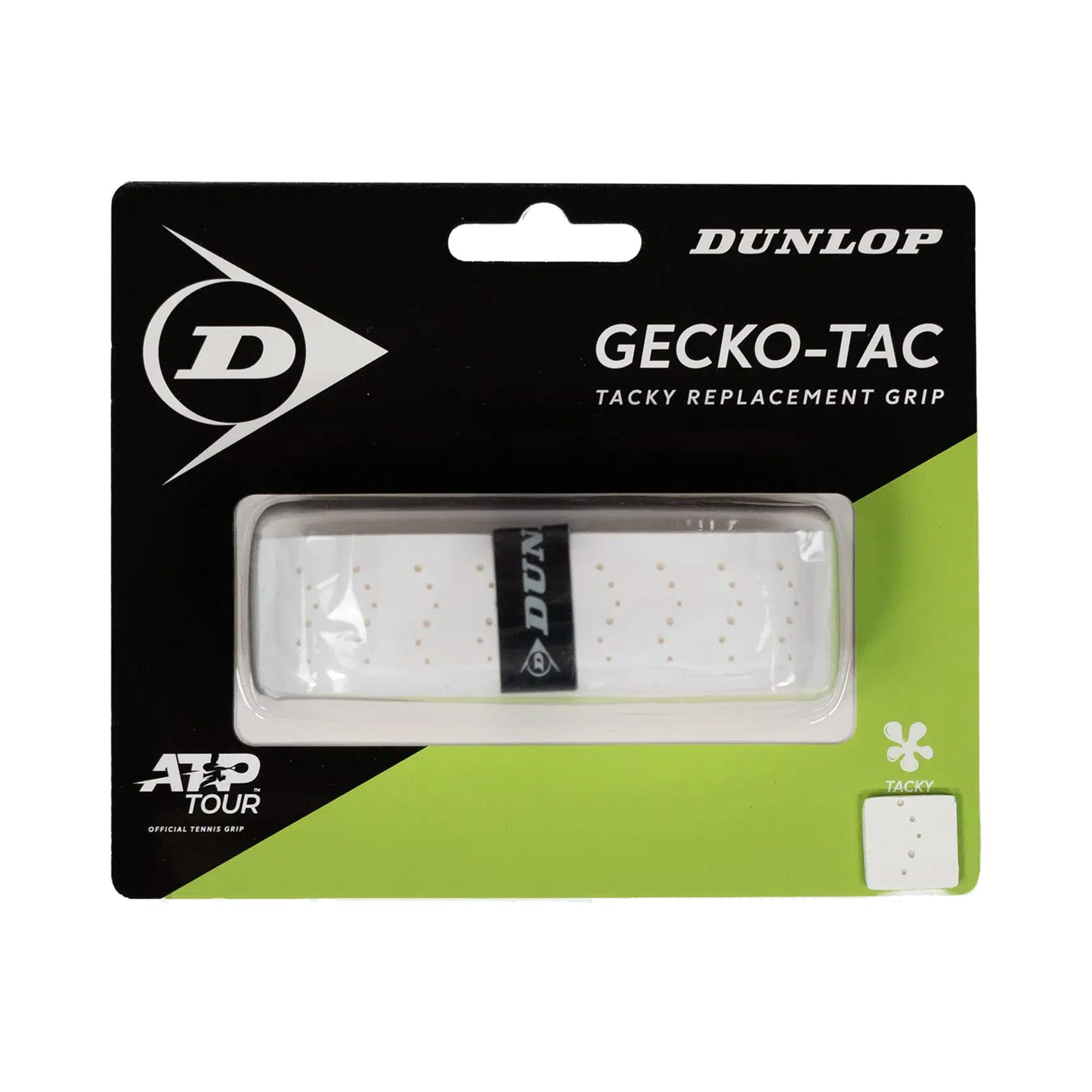 Dunlop Gecko-Tac Replacement Grip Pakke med 1 - hvid Dunlop Gecko-Tac Replacement Grip Pakke med 1 - hvid