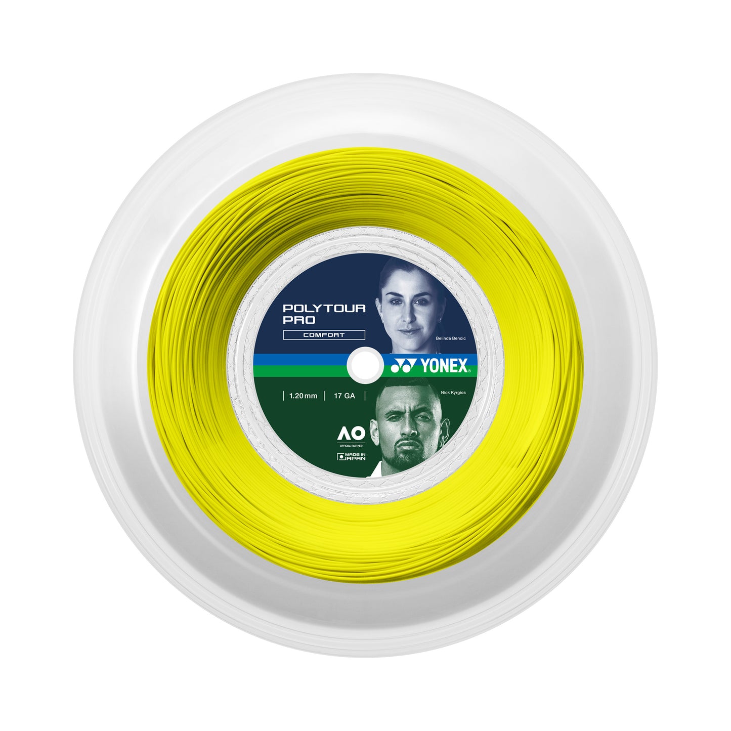 Yonex Poly Tour Pro Strenge, rulle 200m-gul Yonex Poly Tour Pro Strenge, rulle 200m-gul